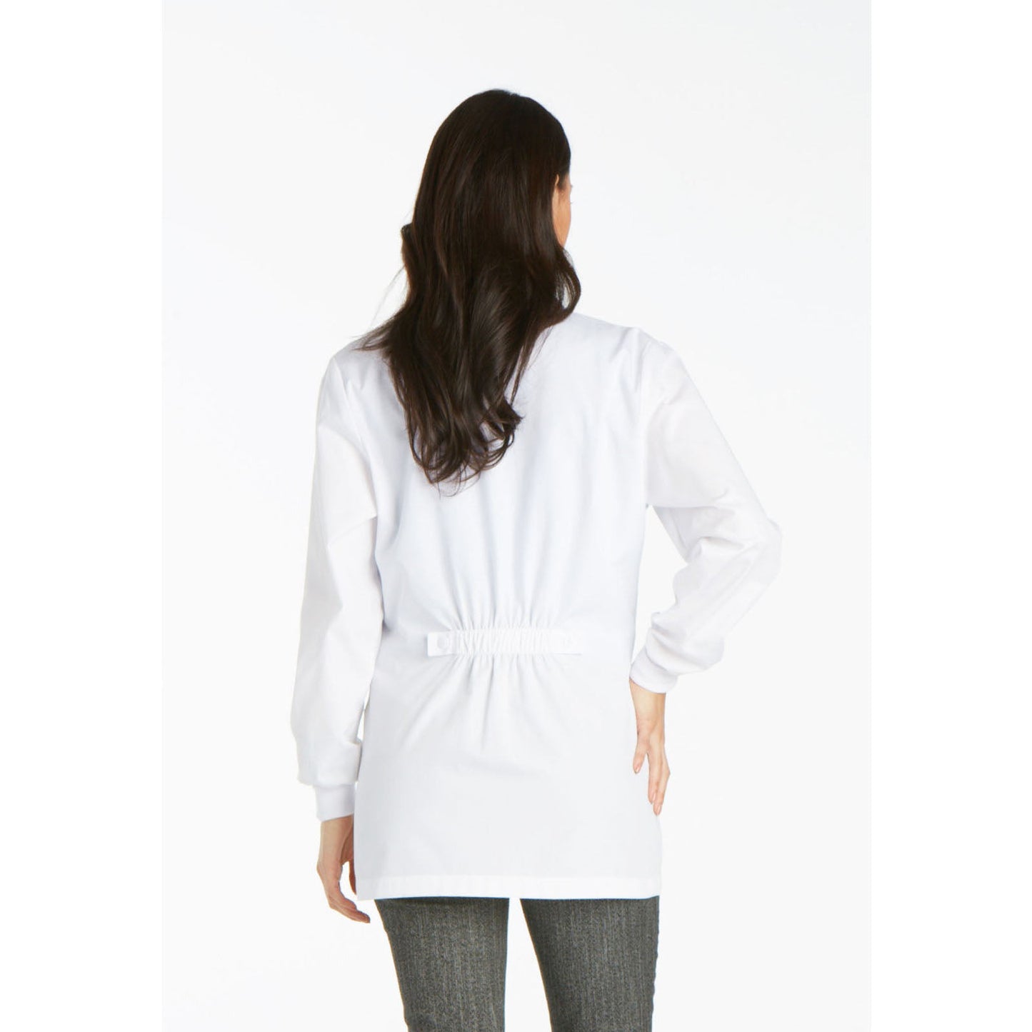Lab Coat with Rib Knit Cuffs - Length: 30" Scrubs Cherokee