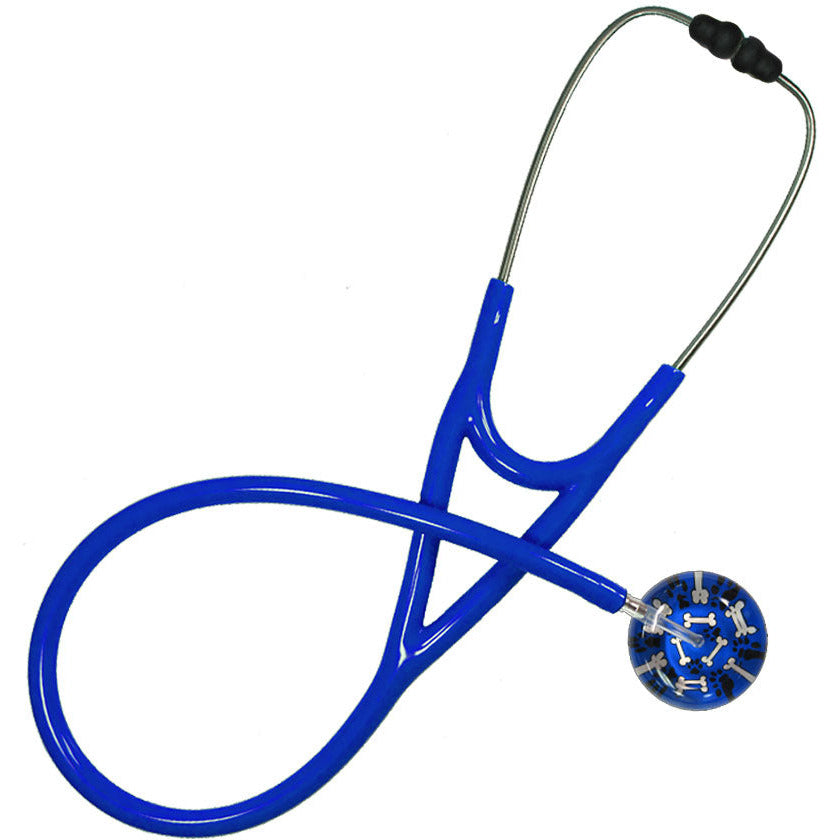 Ultrascope Adult Single Stethoscope - Pawprints & Bones Stethoscopes Ultrascope Royal  