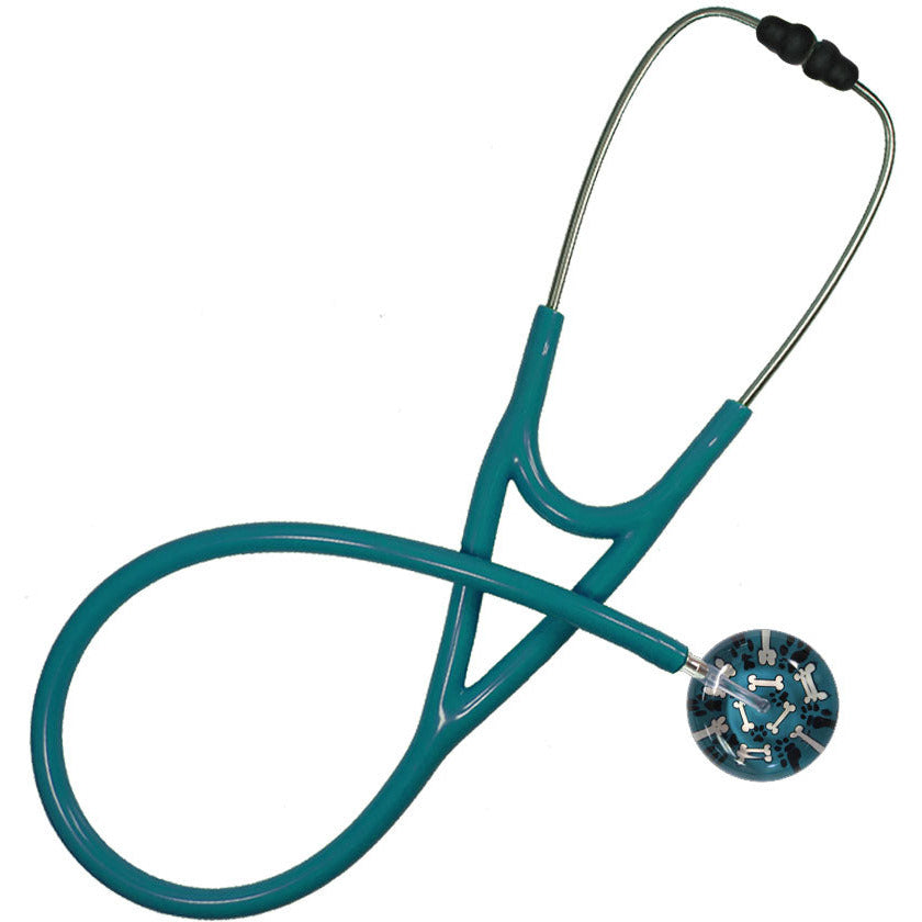 Ultrascope Adult Single Stethoscope - Pawprints & Bones Stethoscopes Ultrascope   