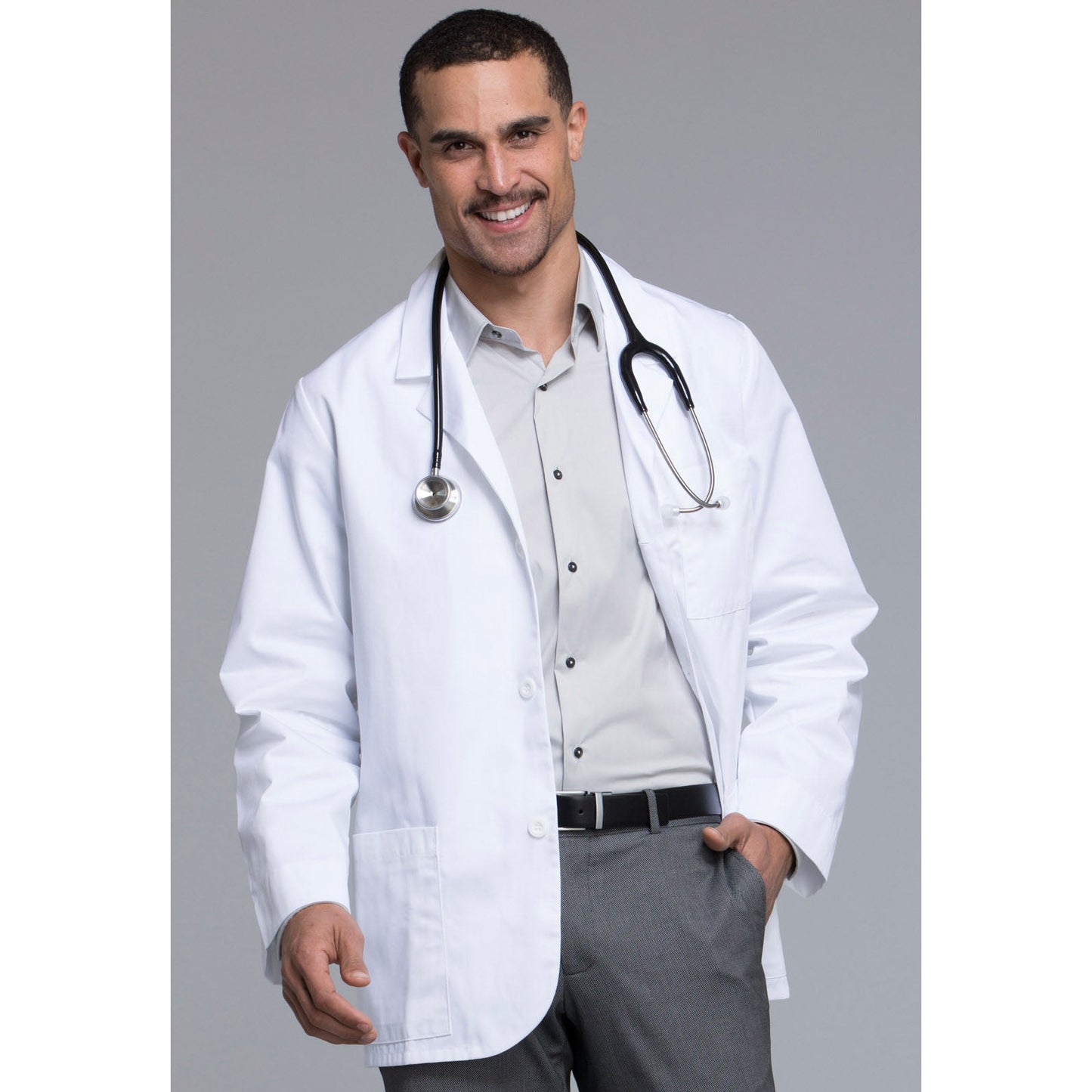 Cherokee Male Poplin Weave Consultation Coat - Length: 31" Lab Coats Cherokee