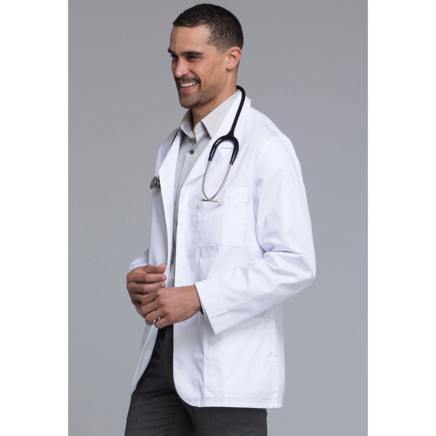 Cherokee Male Poplin Weave Consultation Coat - Length: 31" Lab Coats Cherokee