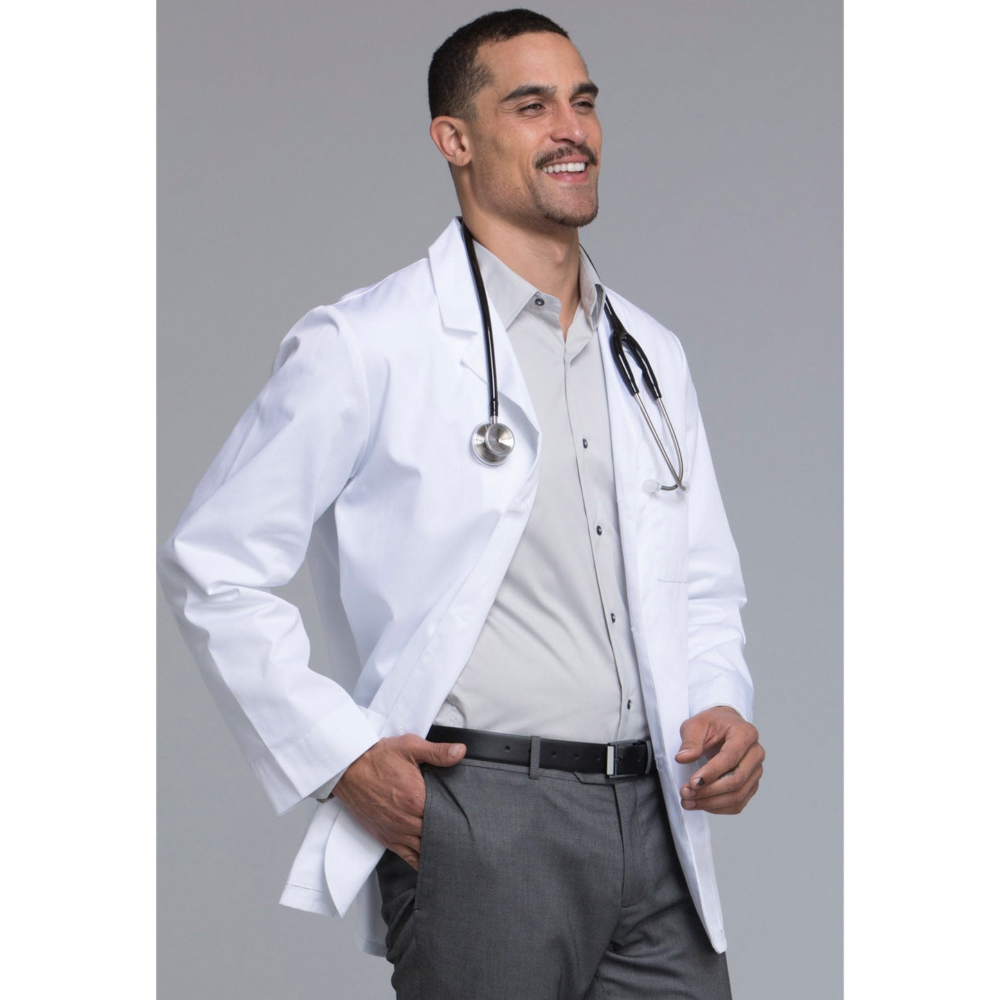 Cherokee Male Poplin Weave Consultation Coat - Length: 31" Lab Coats Cherokee