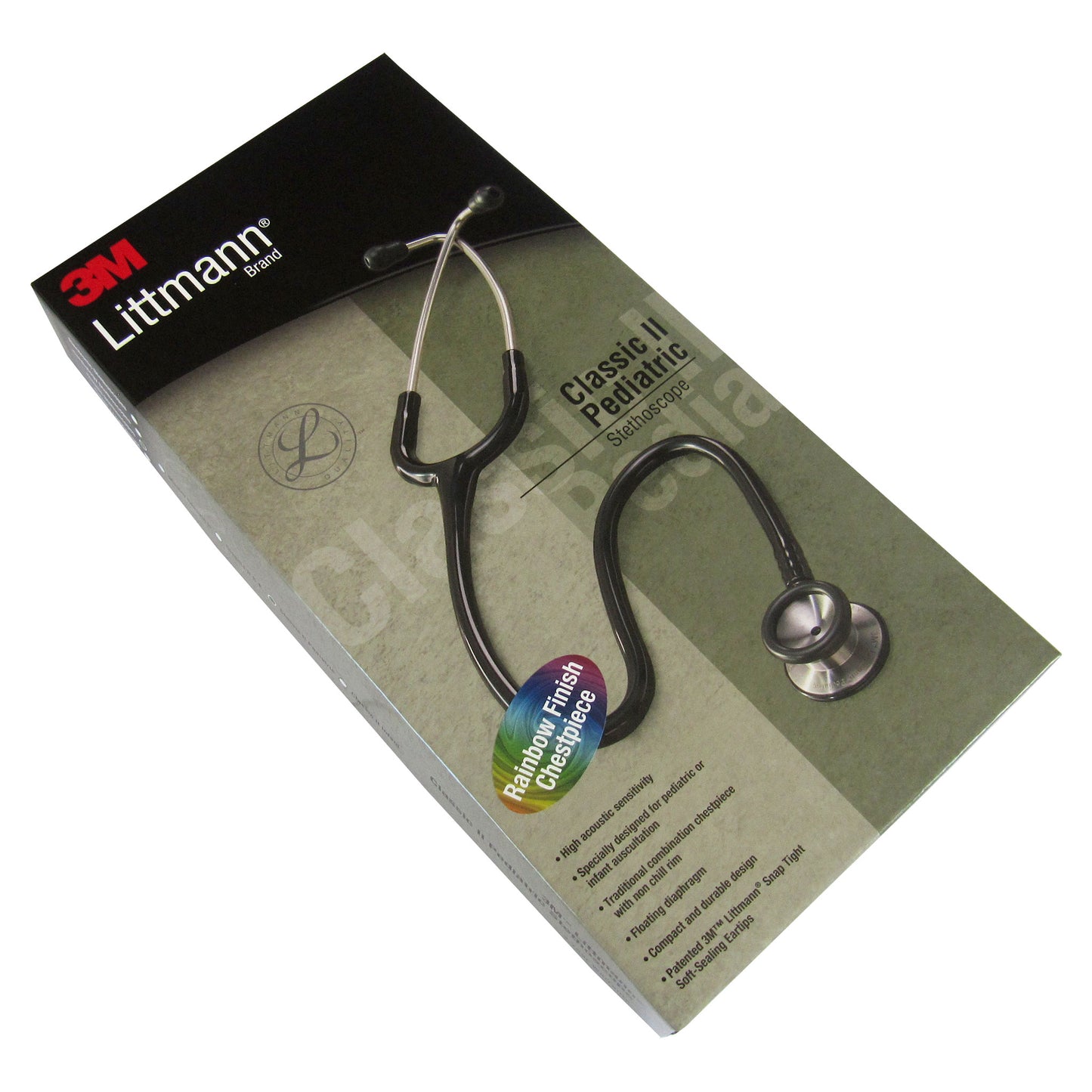 Littmann Classic II Pediatric Stethoscope: Rainbow Finish Caribbean Blue 2153 Stethoscopes 3M Littmann   