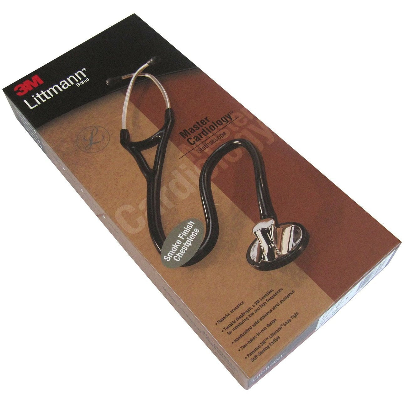 Littmann Master Cardiology Stethoscope: Black & Smoke Finish 2176 Stethoscopes 3M Littmann   