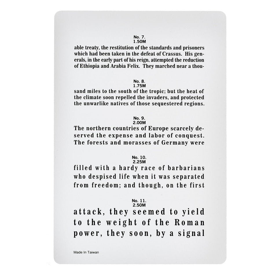 Jaeger Eye Chart - 17.5 x 12cm Prestige