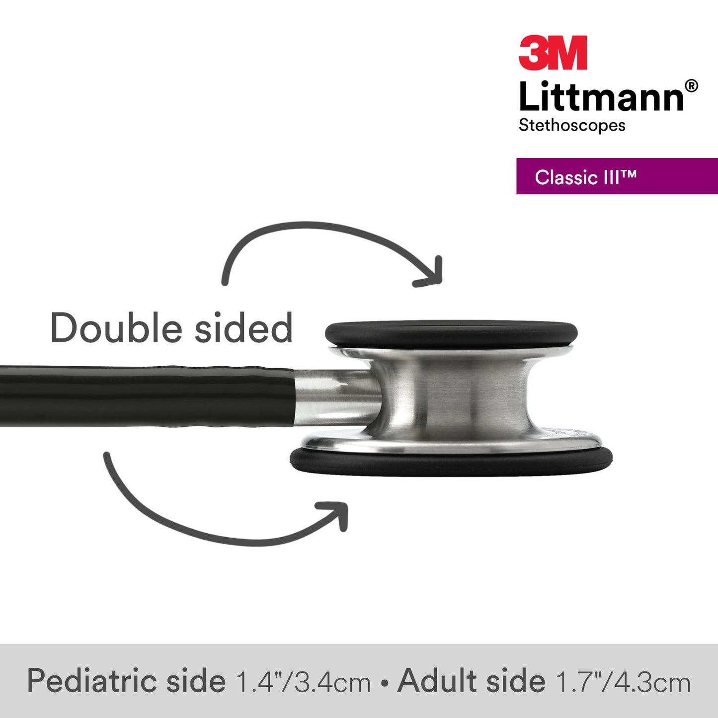 Littmann Classic III Monitoring Stethoscope: Black 5620 Stethoscopes 3M Littmann