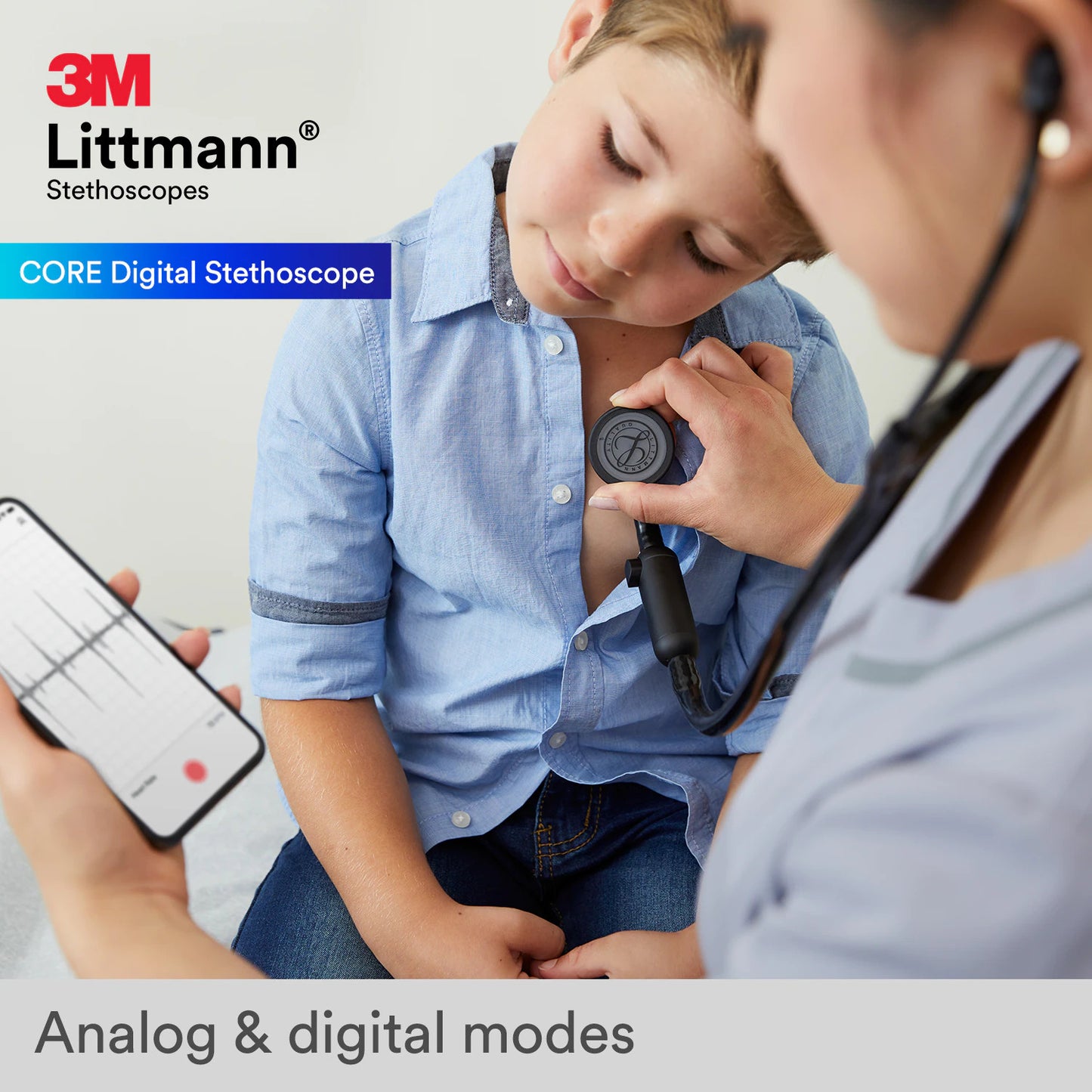 3M™ Littmann® CORE Digital Stethoscope - Black 8480 Stethoscopes 3M Littmann