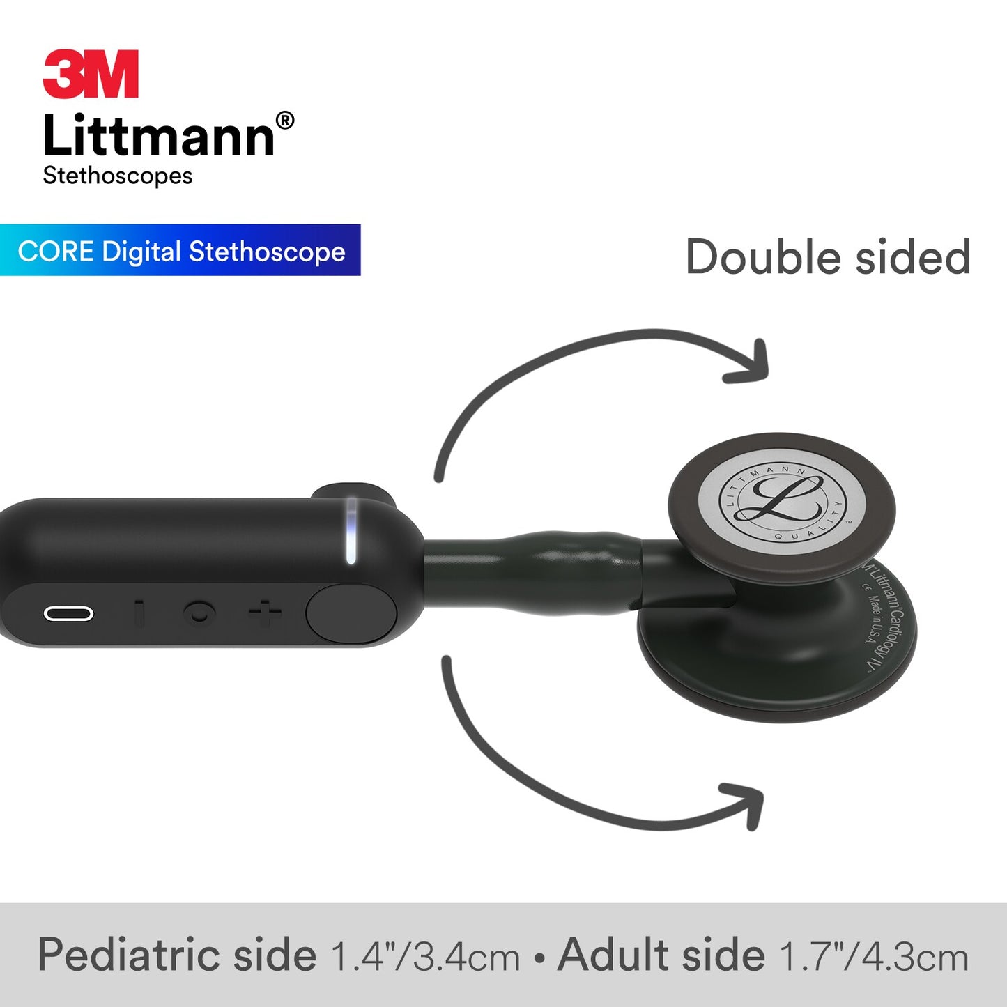 3M™ Littmann® CORE Digital Stethoscope - Black 8480 Stethoscopes 3M Littmann   