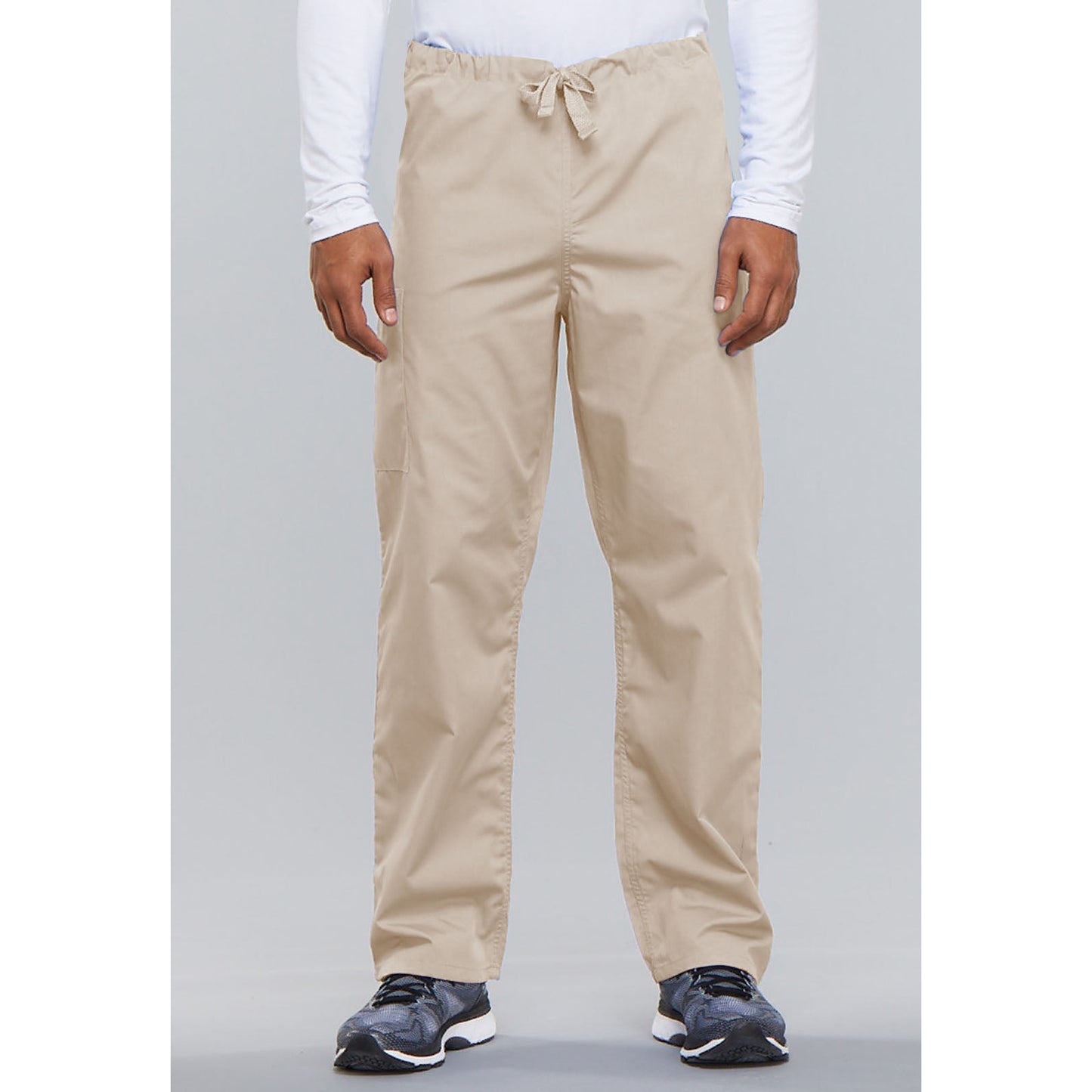 Cherokee WorkWear Unisex Drawstring Scrub Pants Cherokee XS Khaki