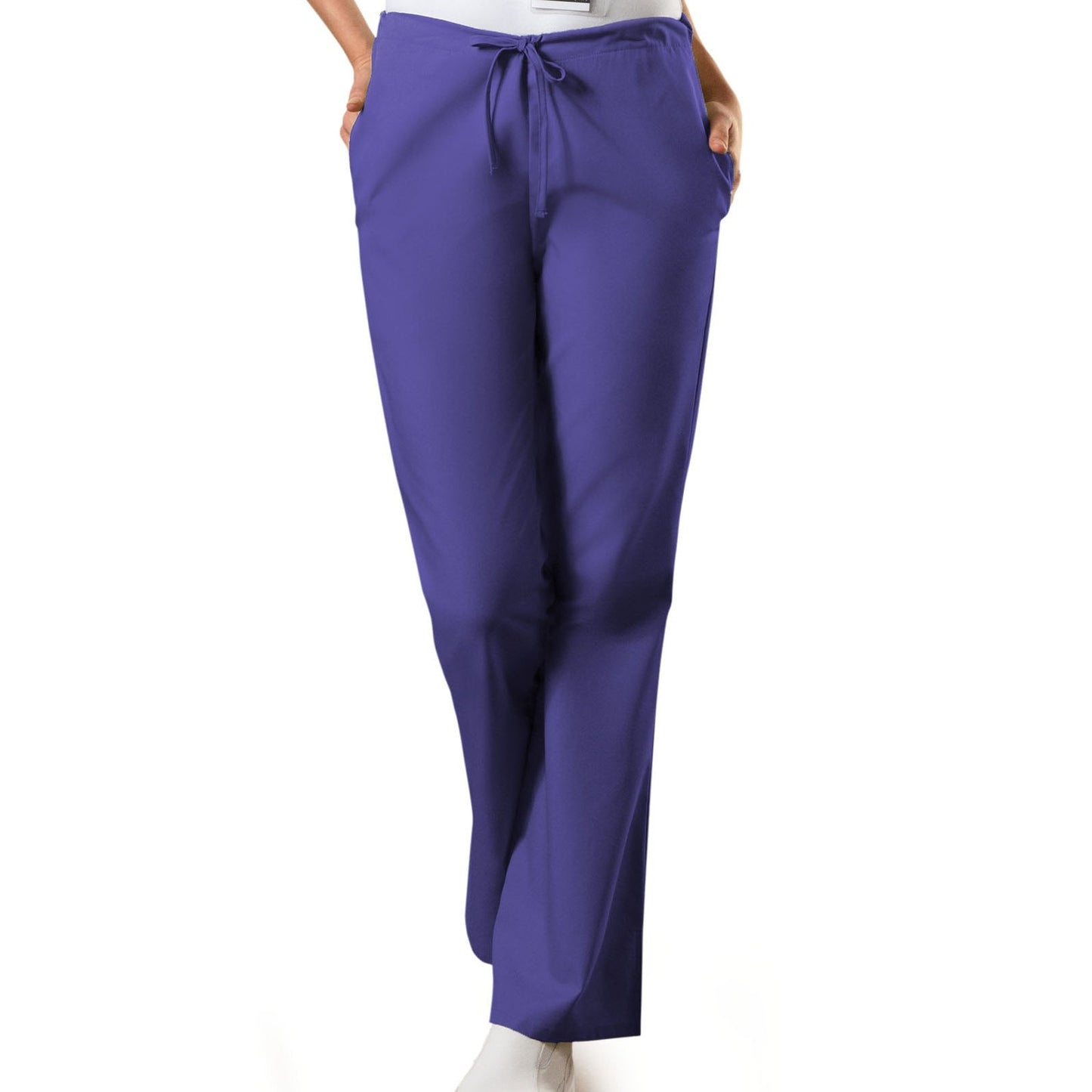 Cherokee WorkWear Women's Flare Leg Drawstring Scrub Pant - Petite Scrubs Cherokee 2XL Grape 