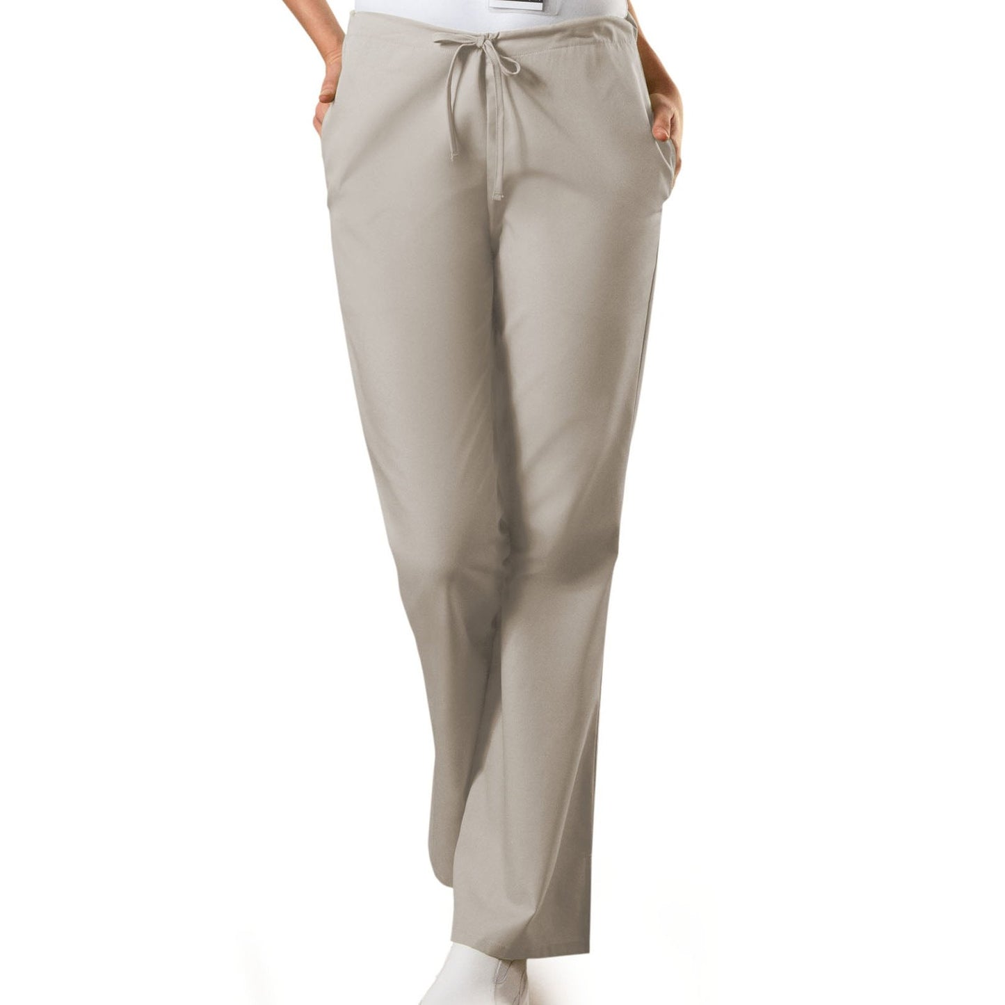 Cherokee WorkWear Women's Flare Leg Drawstring Scrub Pant - Petite Scrubs Cherokee XXS Khaki