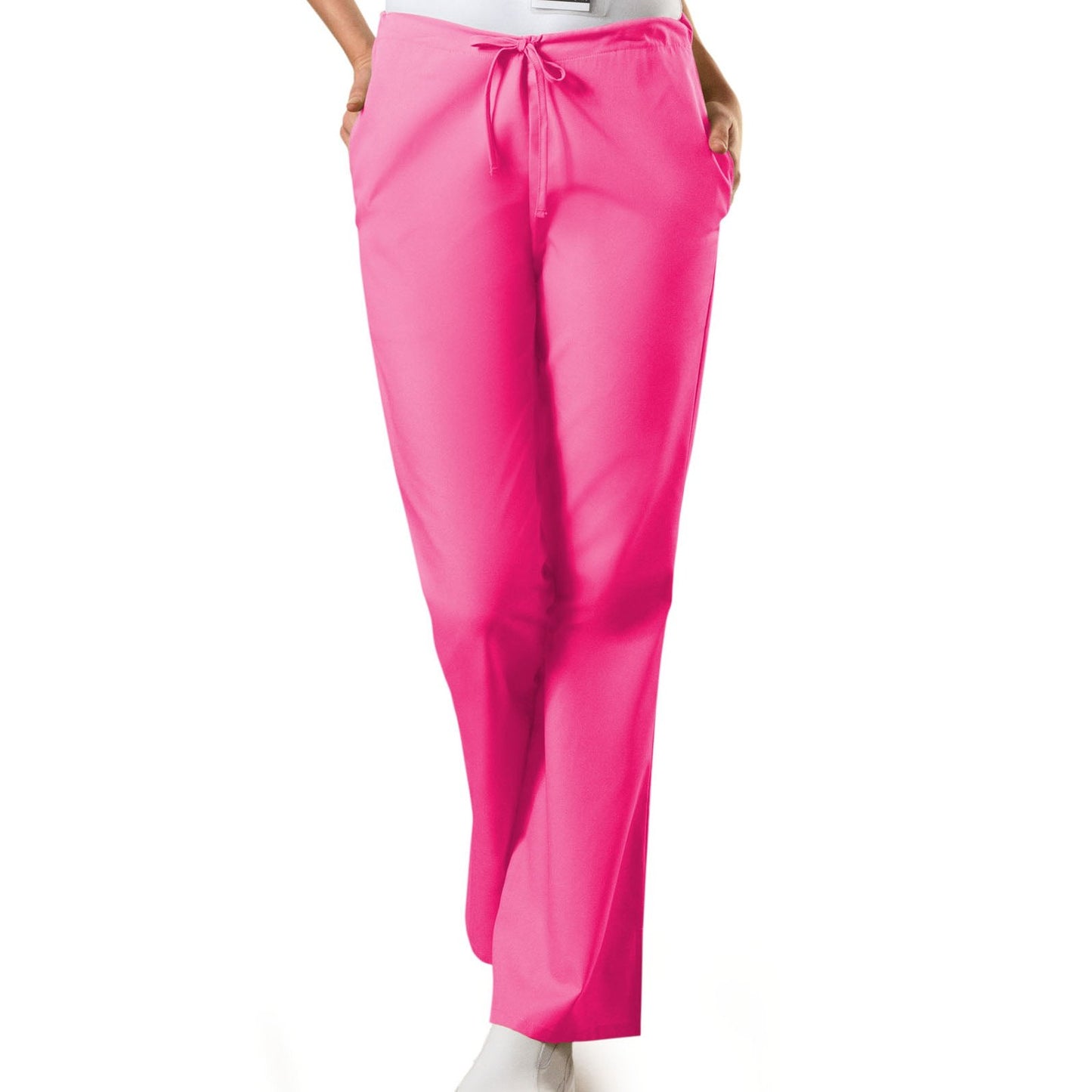 Cherokee WorkWear Women's Flare Leg Drawstring Scrub Pant - Petite Scrubs Cherokee 2XL Shocking Pink 