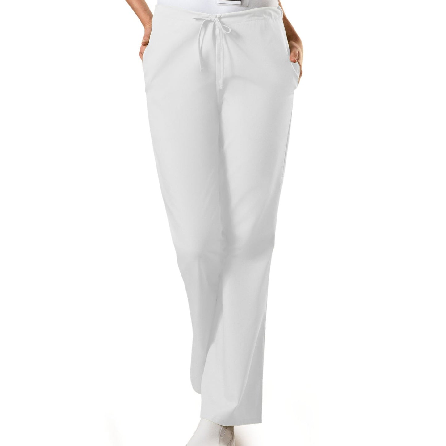 Cherokee WorkWear Women's Flare Leg Drawstring Scrub Pant - Petite Scrubs Cherokee 2XL White 