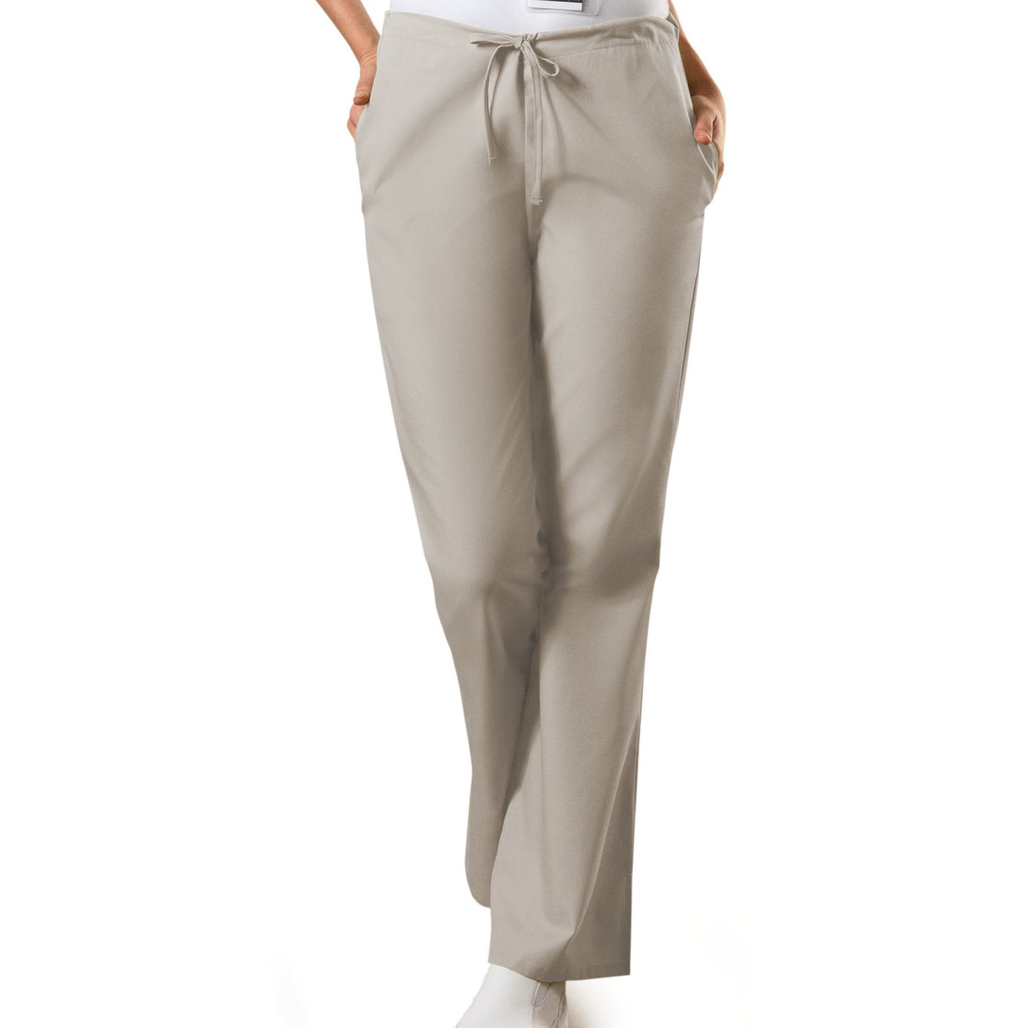 Cherokee WorkWear Women's Flare Leg Drawstring Scrub Pant Cherokee XS Khaki