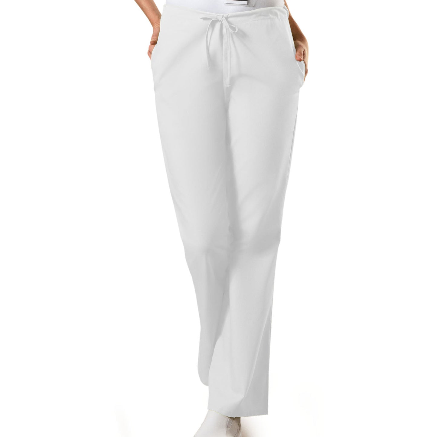 Cherokee WorkWear Women's Flare Leg Drawstring Scrub Pant Cherokee XL White
