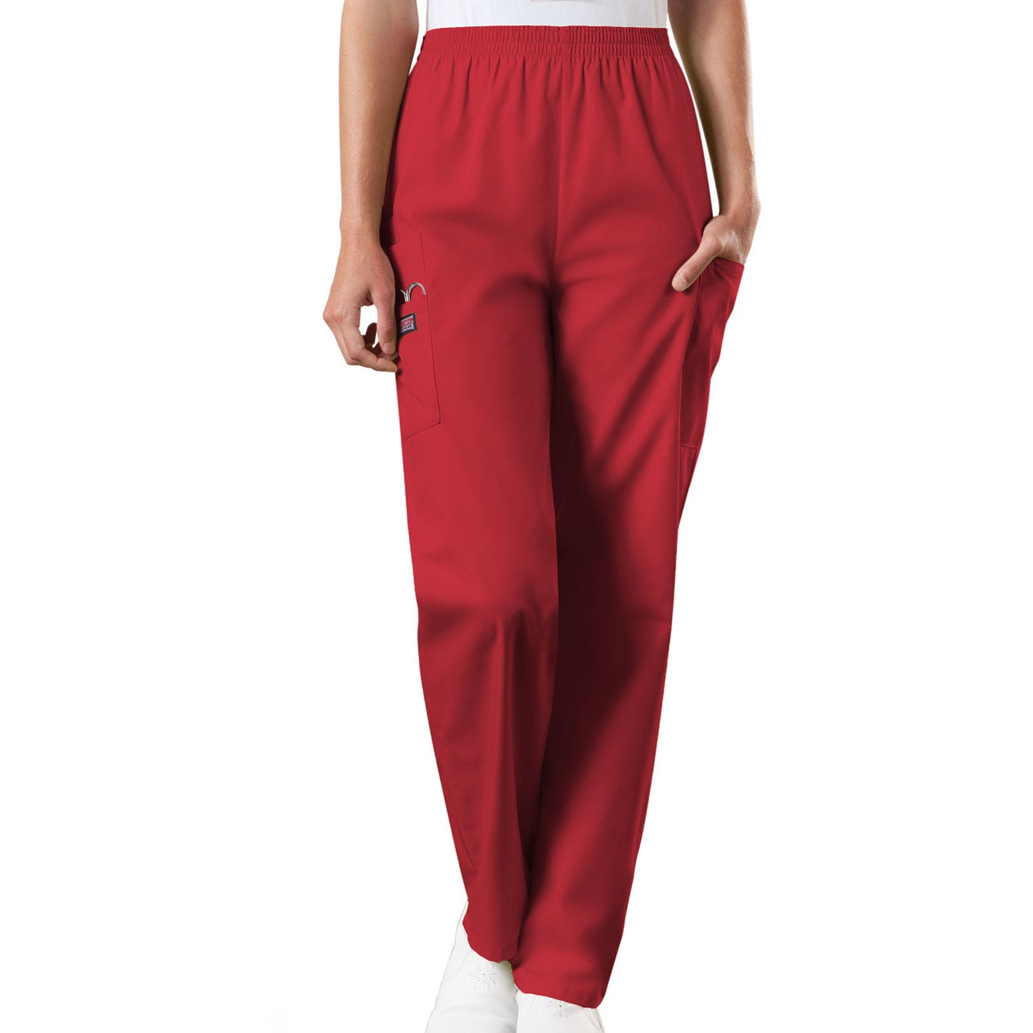 Cherokee WorkWear Women's Elastic Waist Scrub Pant Cherokee L Red