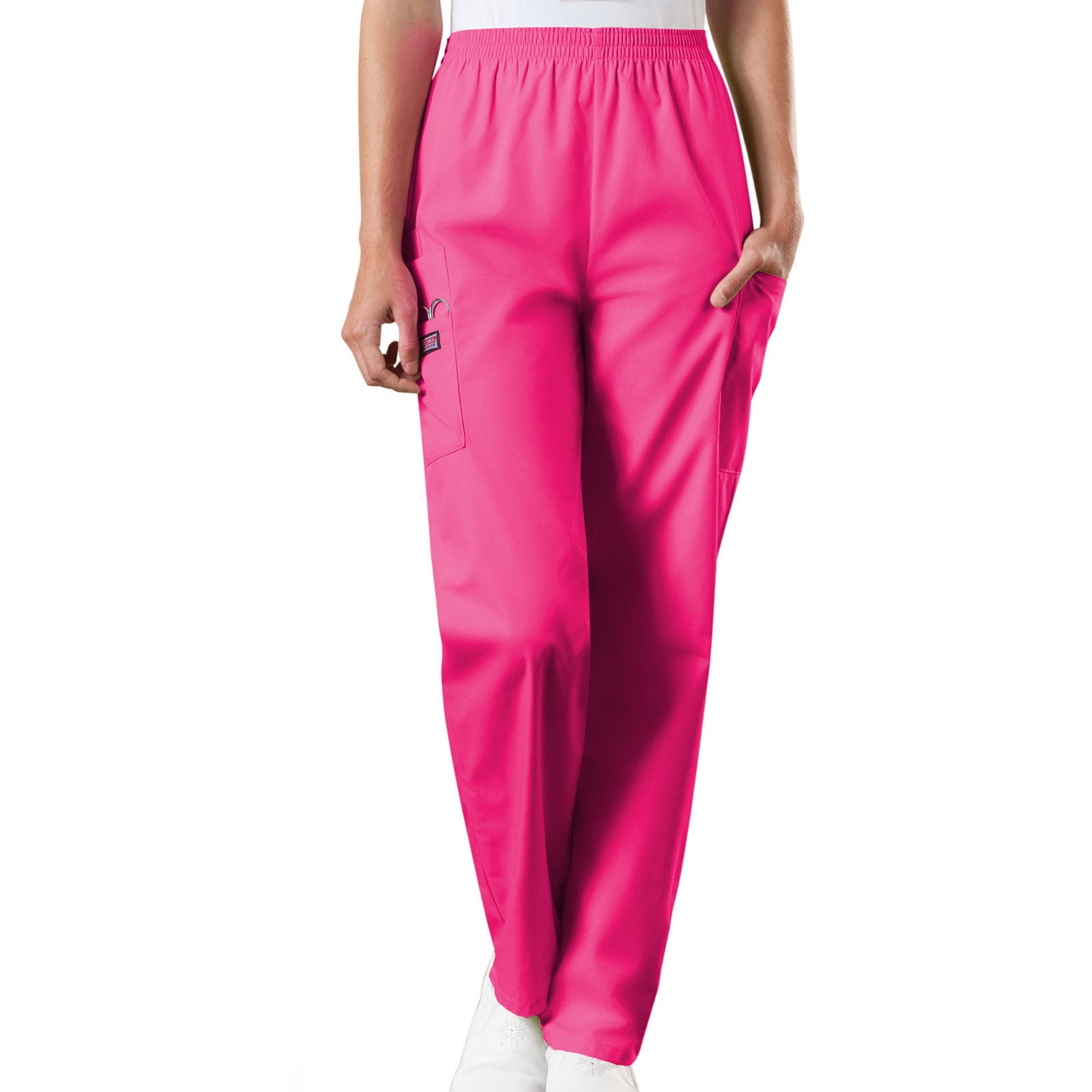 Cherokee WorkWear Women's Elastic Waist Scrub Pant  Cherokee XS Shocking Pink 