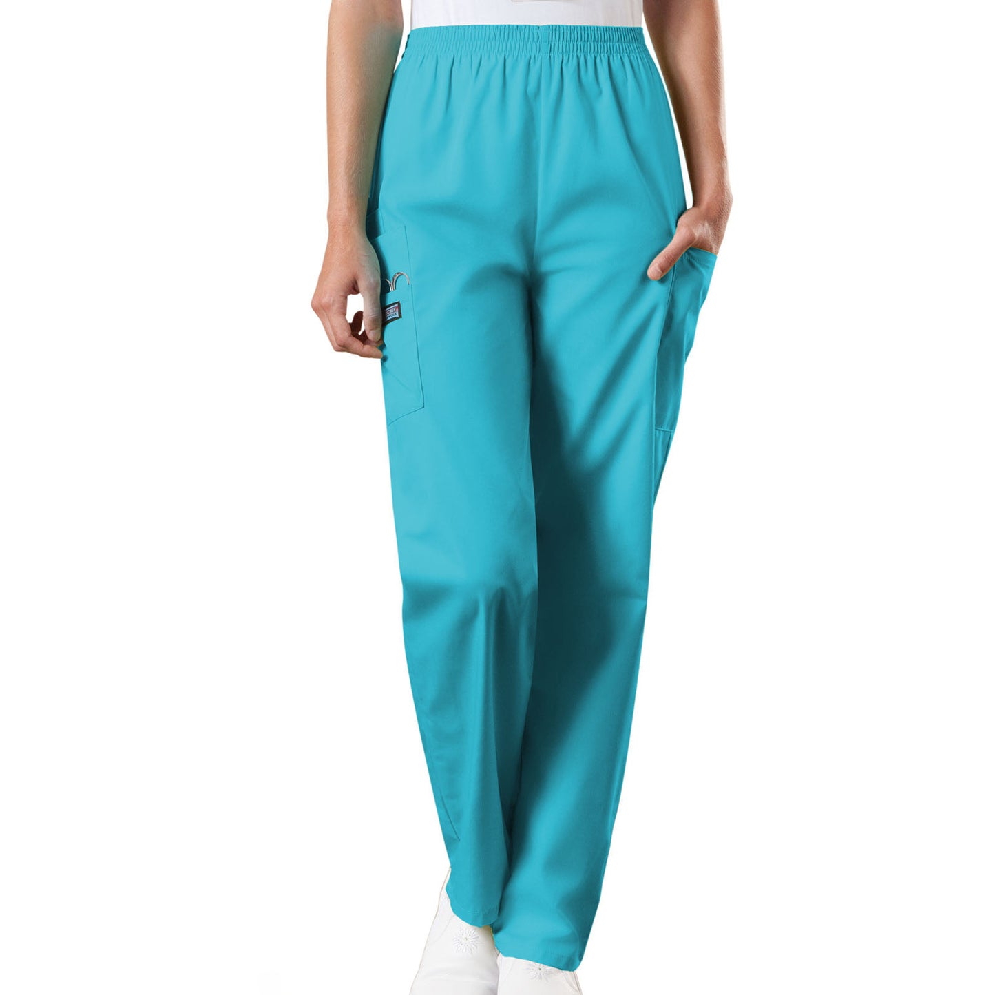 Cherokee WorkWear Women's Elastic Waist Scrub Pant Cherokee XS Turquoise