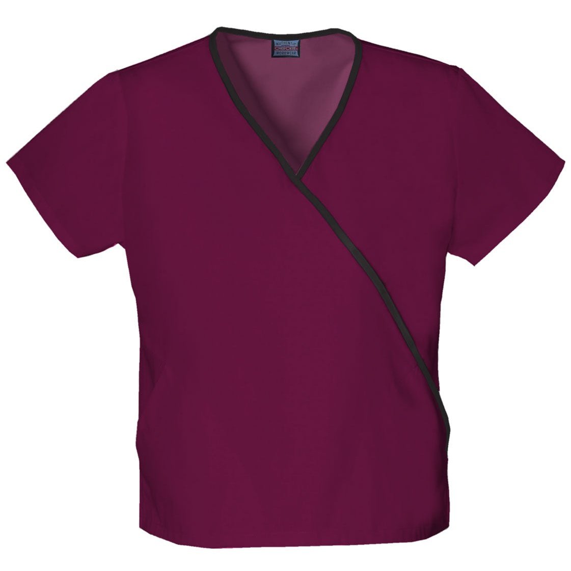 Cherokee WorkWear Women's Mock Wrap Tunic Scrub Top Scrubs Cherokee XS Wine 