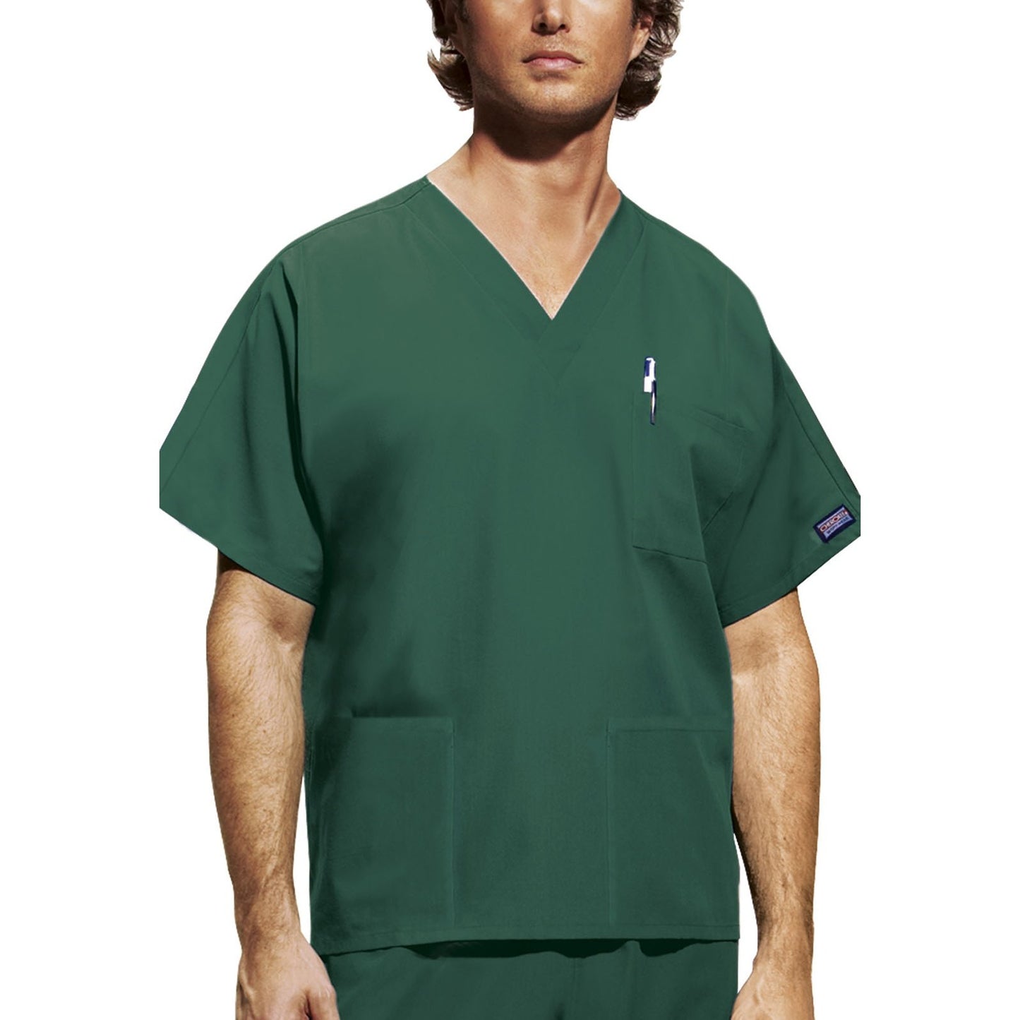 Cherokee WorkWear Unisex V-Neck Scrub Top Scrubs Cherokee 5XL Hunter 