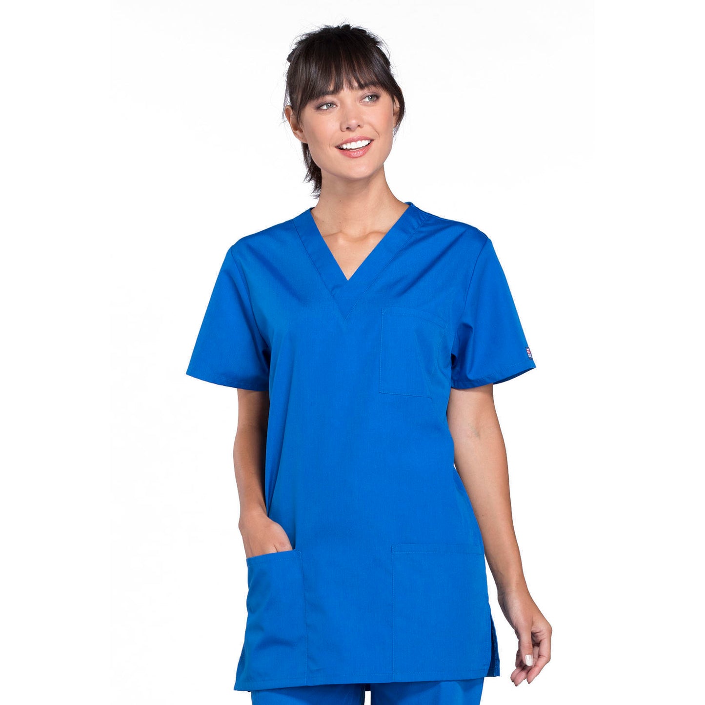 Cherokee WorkWear Unisex V-Neck Scrub Top Scrubs Cherokee M Royal