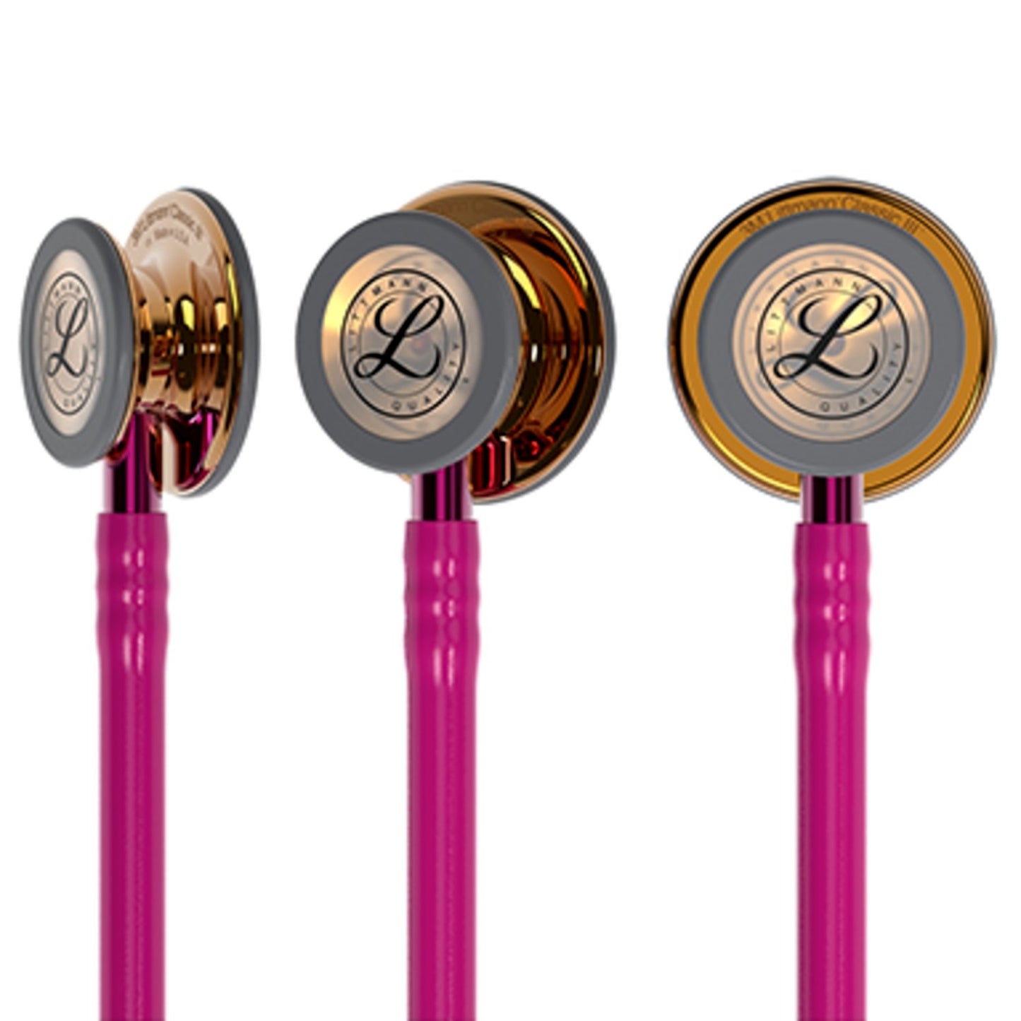 Littmann Classic III Monitoring Stethoscope: High Polished Copper & Raspberry - Pink Stem Limited Edition 5647 Stethoscopes 3M Littmann