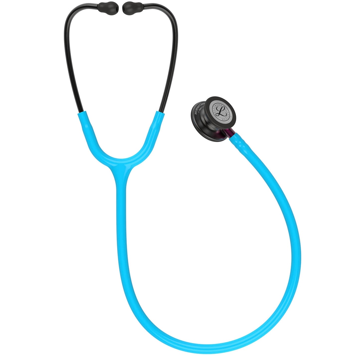 Littmann Classic III Monitoring Stethoscope: Smoke & Turquoise - Pink Stem 5872 Stethoscopes 3M Littmann   