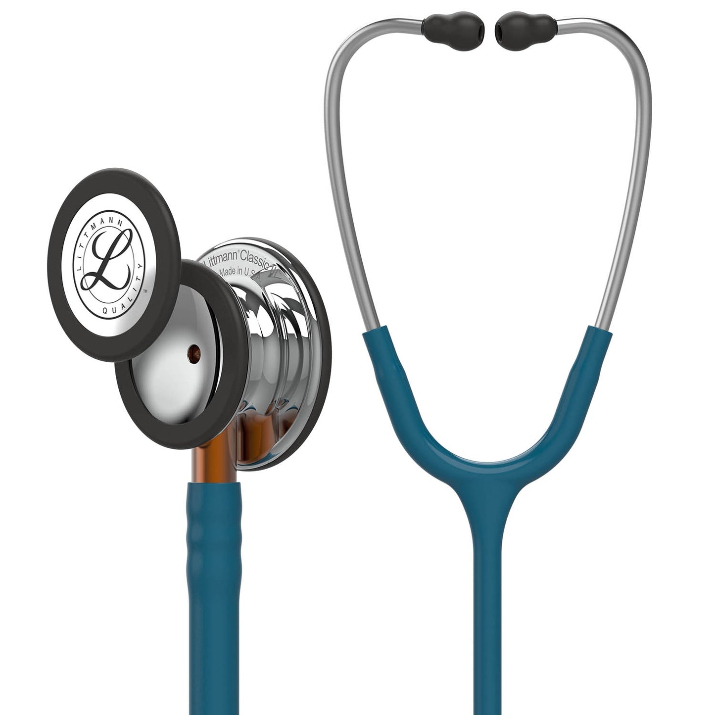 Littmann Classic III Monitoring Stethoscope: Mirror & Caribbean Blue - Orange Stem 5874 Stethoscopes 3M Littmann