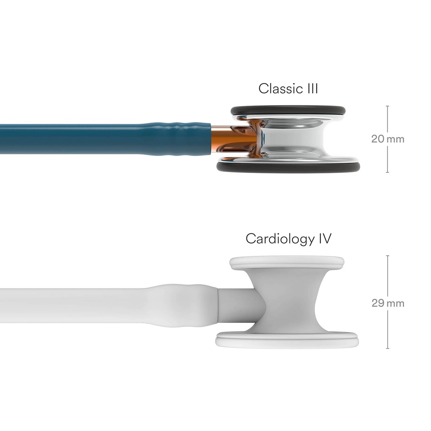 Littmann Classic III Monitoring Stethoscope: Mirror & Caribbean Blue - Orange Stem 5874 Stethoscopes 3M Littmann   