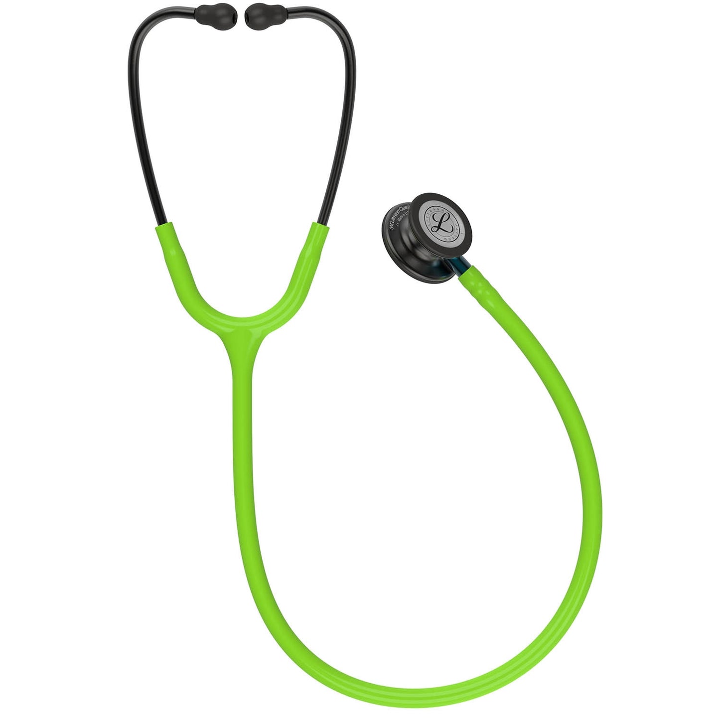 Littmann Classic III Monitoring Stethoscope: Smoke & Lime Green - Blue Stem 5875 Stethoscopes 3M Littmann   