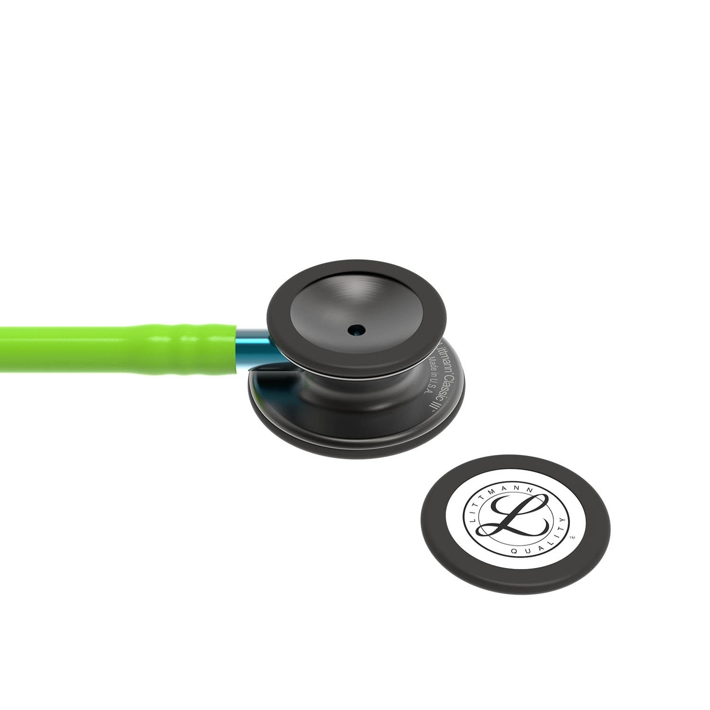 Littmann Classic III Monitoring Stethoscope: Smoke & Lime Green - Blue Stem 5875 Stethoscopes 3M Littmann   