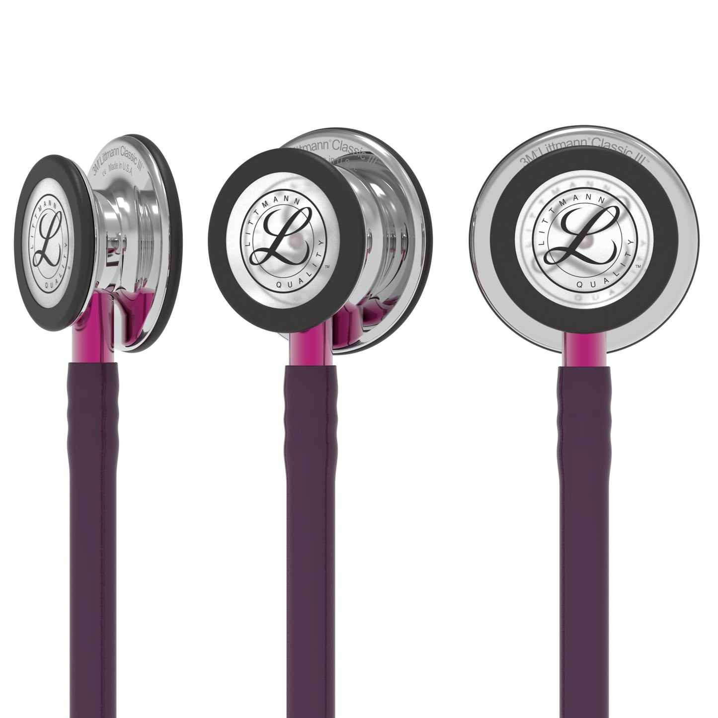 Littmann Classic III Monitoring Stethoscope: Mirror & Plum - Pink Stem 5960 Stethoscopes 3M Littmann   