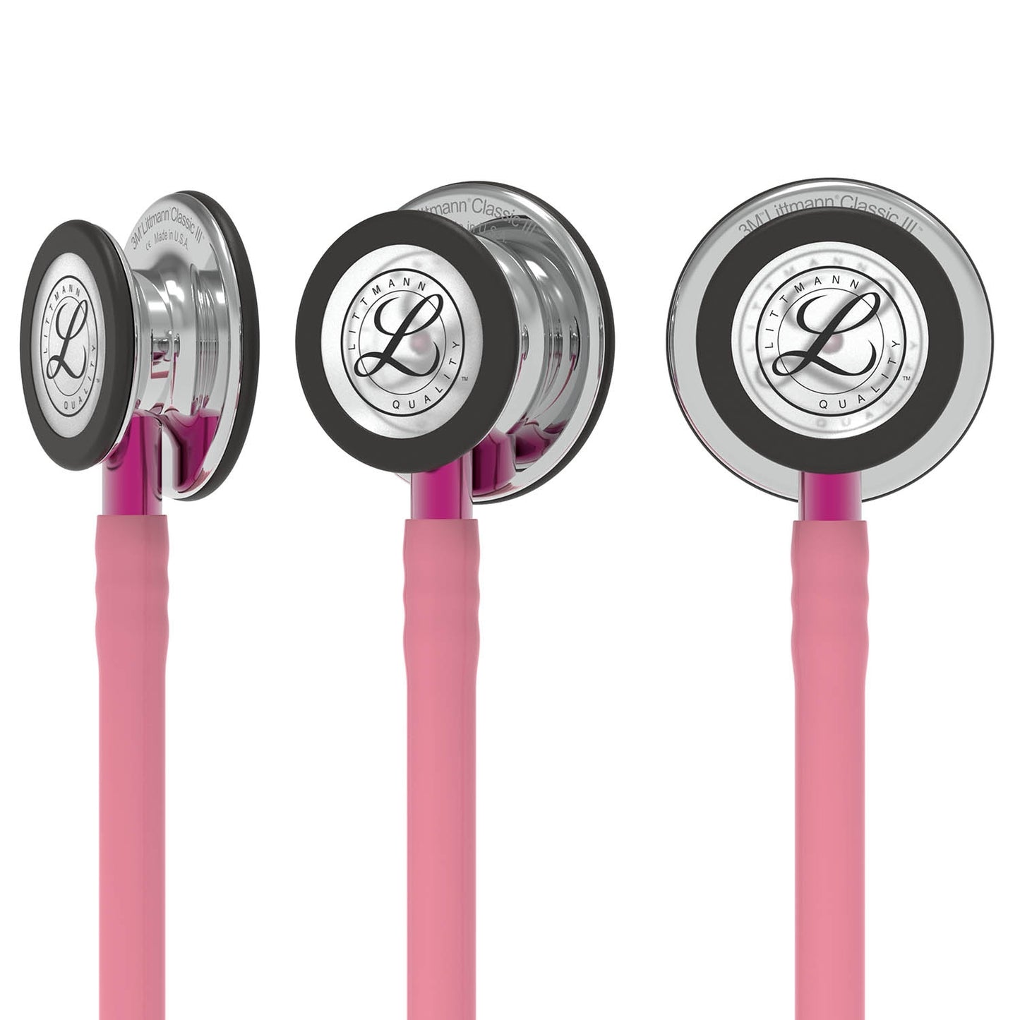 Littmann Classic III Monitoring Stethoscope: Mirror & Pearl Pink - Pink Stem 5962 Stethoscopes 3M Littmann