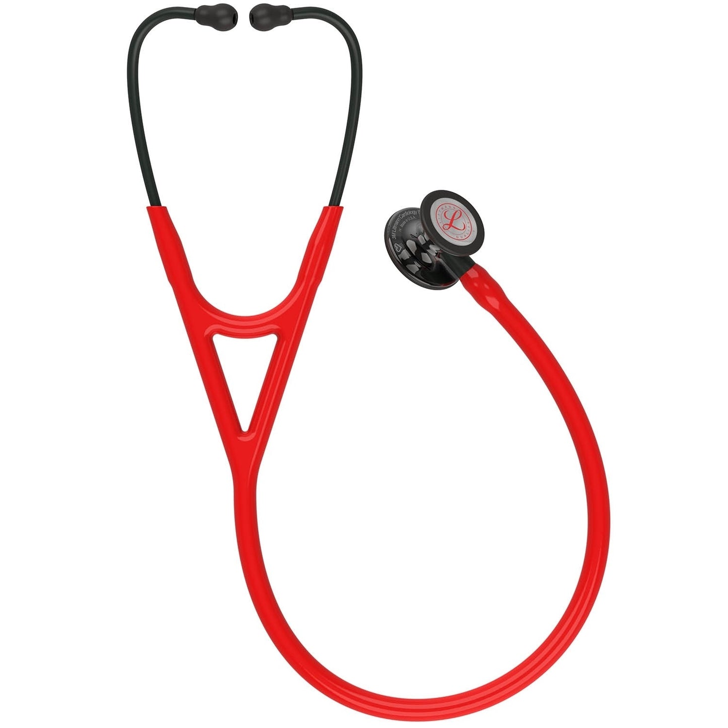 Littmann Cardiology IV Diagnostic Stethoscope: Red & Smoke - Limited Edition Featuring Red Logo Diaphragm & Engraved Heart 6182 Stethoscopes 3M Littmann