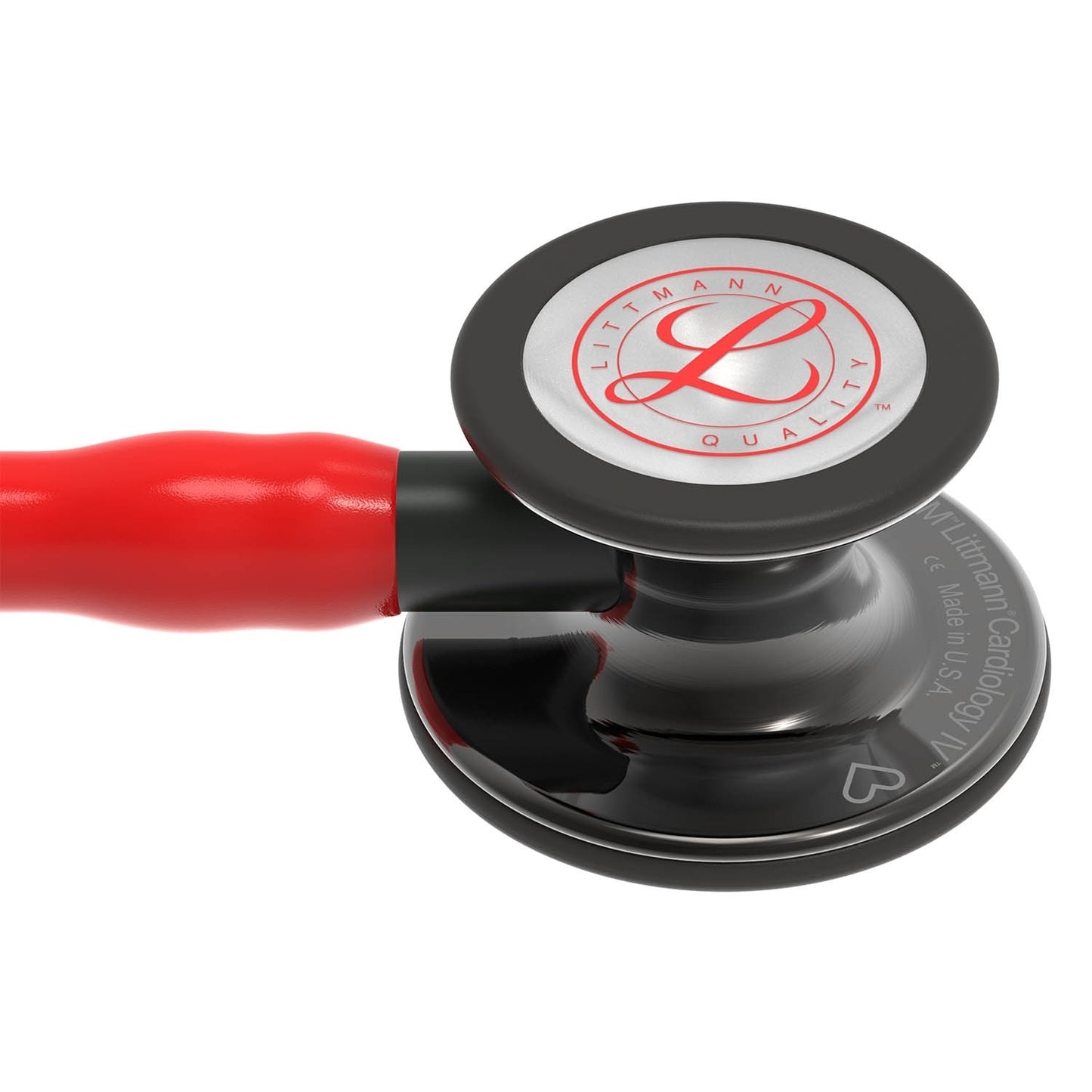 Littmann Cardiology IV Diagnostic Stethoscope: Red & Smoke - Limited Edition Featuring Red Logo Diaphragm & Engraved Heart 6182 Stethoscopes 3M Littmann