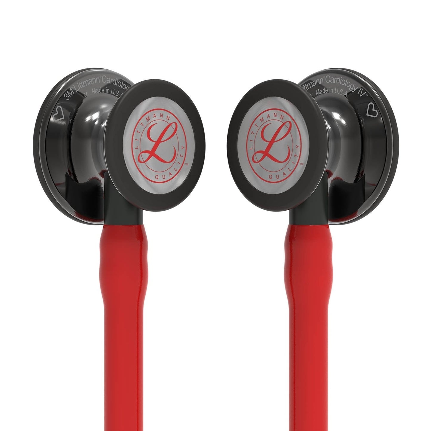 Littmann Cardiology IV Diagnostic Stethoscope: Red & Smoke - Limited Edition Featuring Red Logo Diaphragm & Engraved Heart 6182 Stethoscopes 3M Littmann