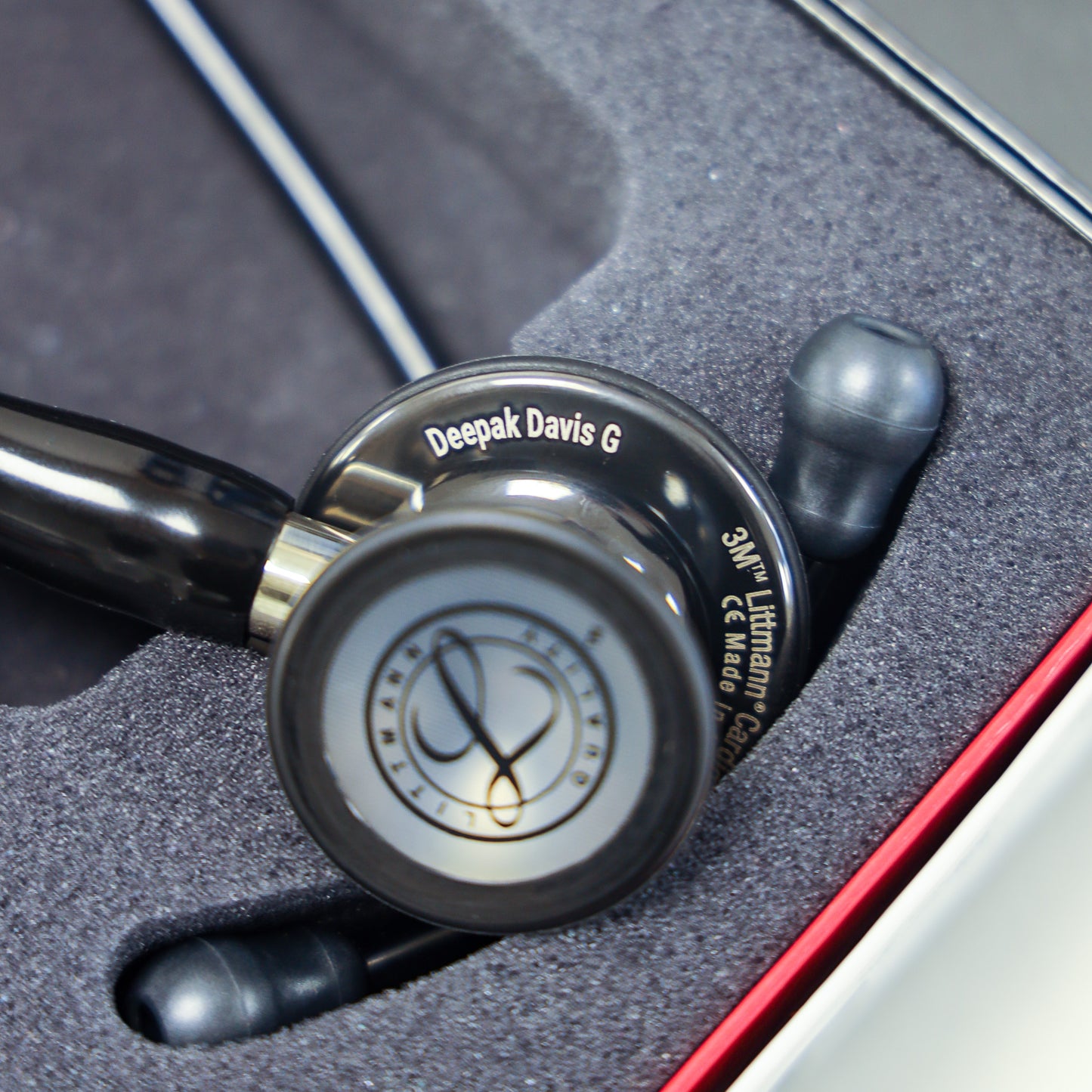 Littmann Cardiology IV Diagnostic Stethoscope: Polished Smoke & Black - Champagne Stem 6204 Stethoscopes 3M Littmann   