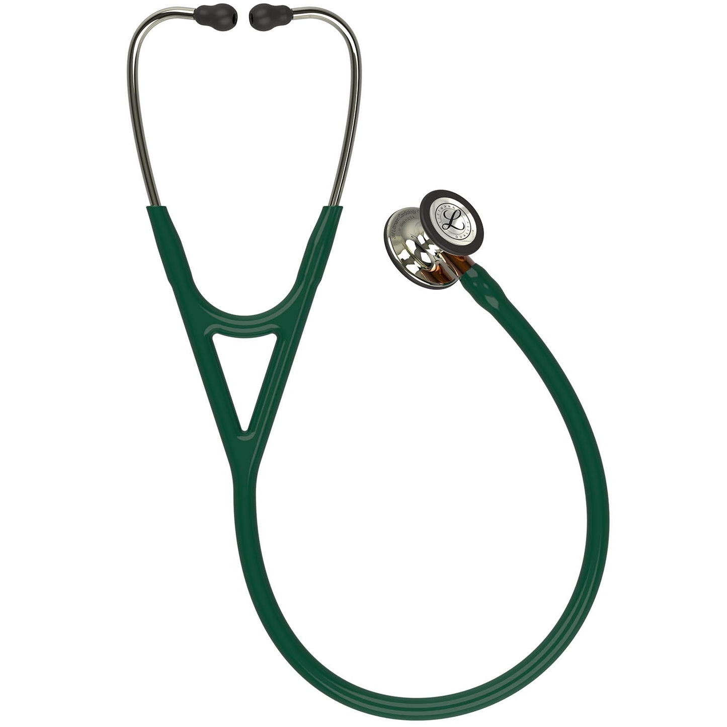 Littmann Cardiology IV Diagnostic Stethoscope: Polished Champagne & Hunter Green - Orange Stem 6206 Stethoscopes 3M Littmann   