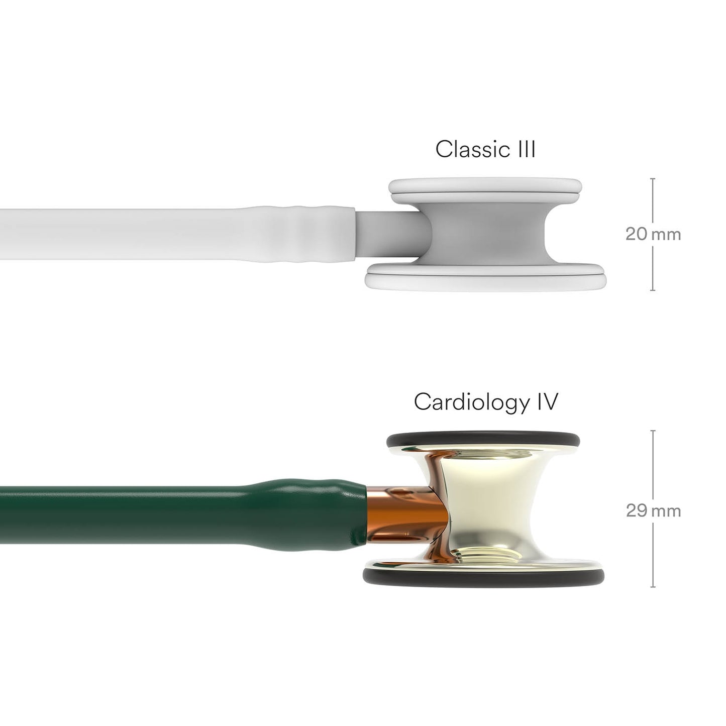 Littmann Cardiology IV Diagnostic Stethoscope: Polished Champagne & Hunter Green - Orange Stem 6206 Stethoscopes 3M Littmann