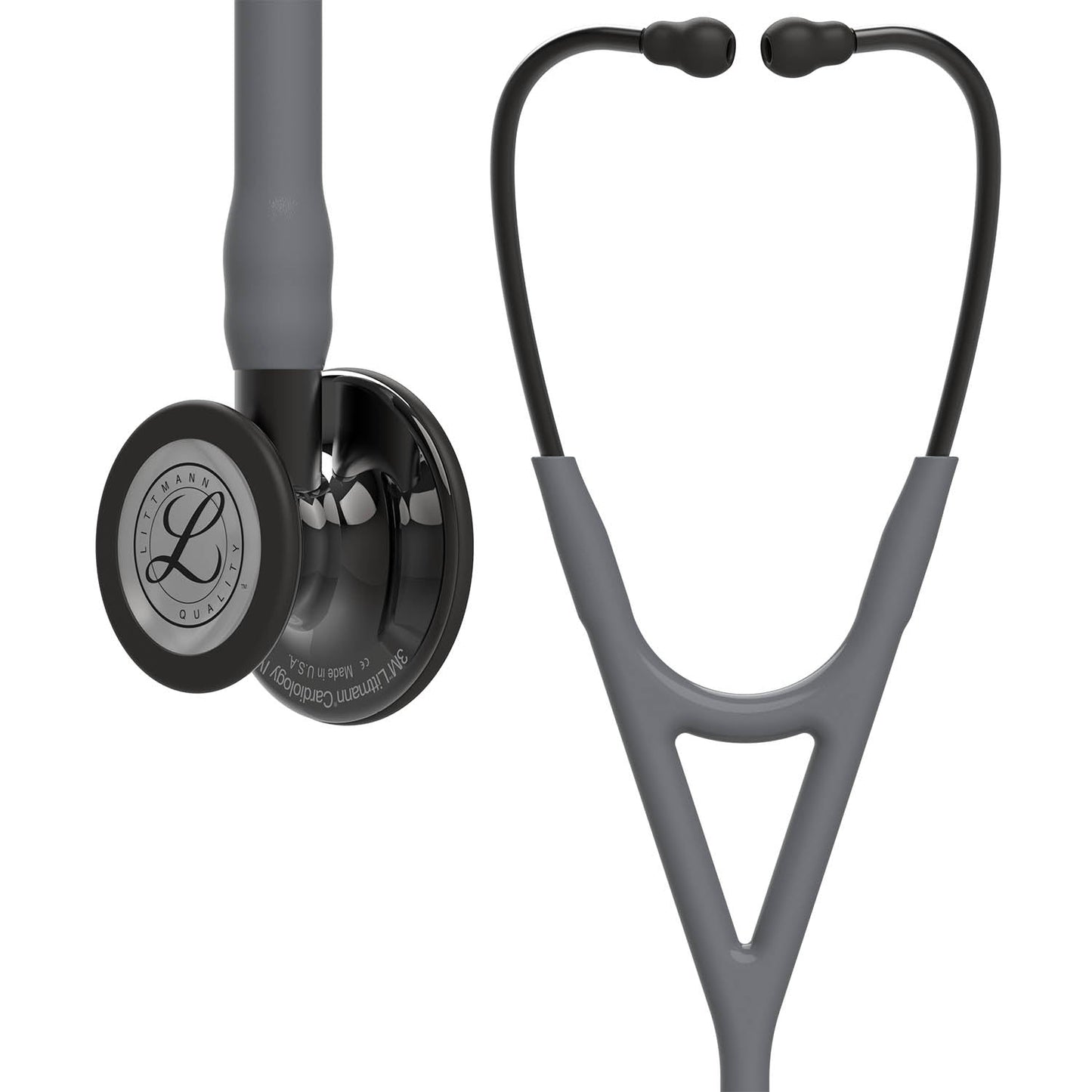 Littmann Cardiology IV Diagnostic Stethoscope: Smoke & Grey - Smoke Stem 6238 - Over Engraved 3M Littmann Stethoscopes 3M Littmann