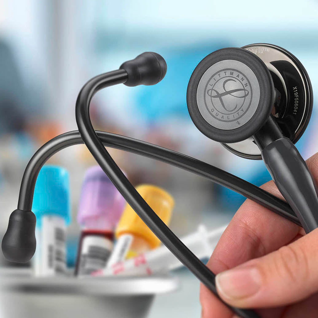 Littmann Cardiology IV Diagnostic Stethoscope: All Black 6163 Stethoscopes 3M Littmann   