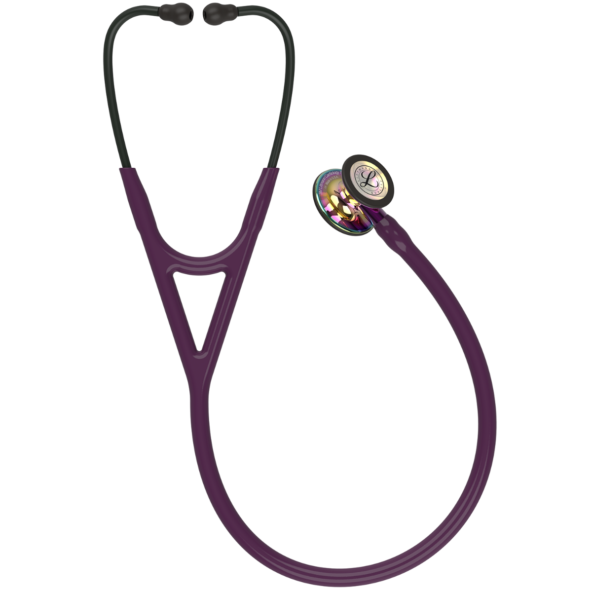 Littmann Cardiology IV Diagnostic Stethoscope: Polished Rainbow & Plum - Violet Stem 6239 Stethoscopes 3M Littmann