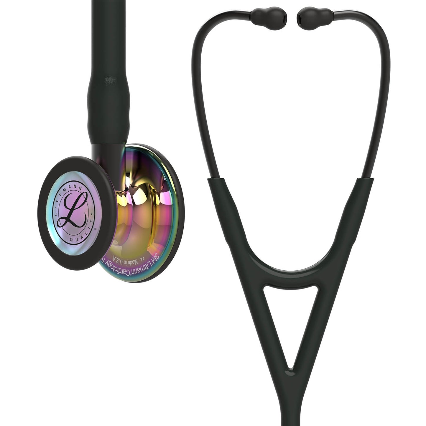 Littmann Cardiology IV Diagnostic Stethoscope: Polished Rainbow & Black - Smoke Stem 6240 Stethoscopes 3M Littmann