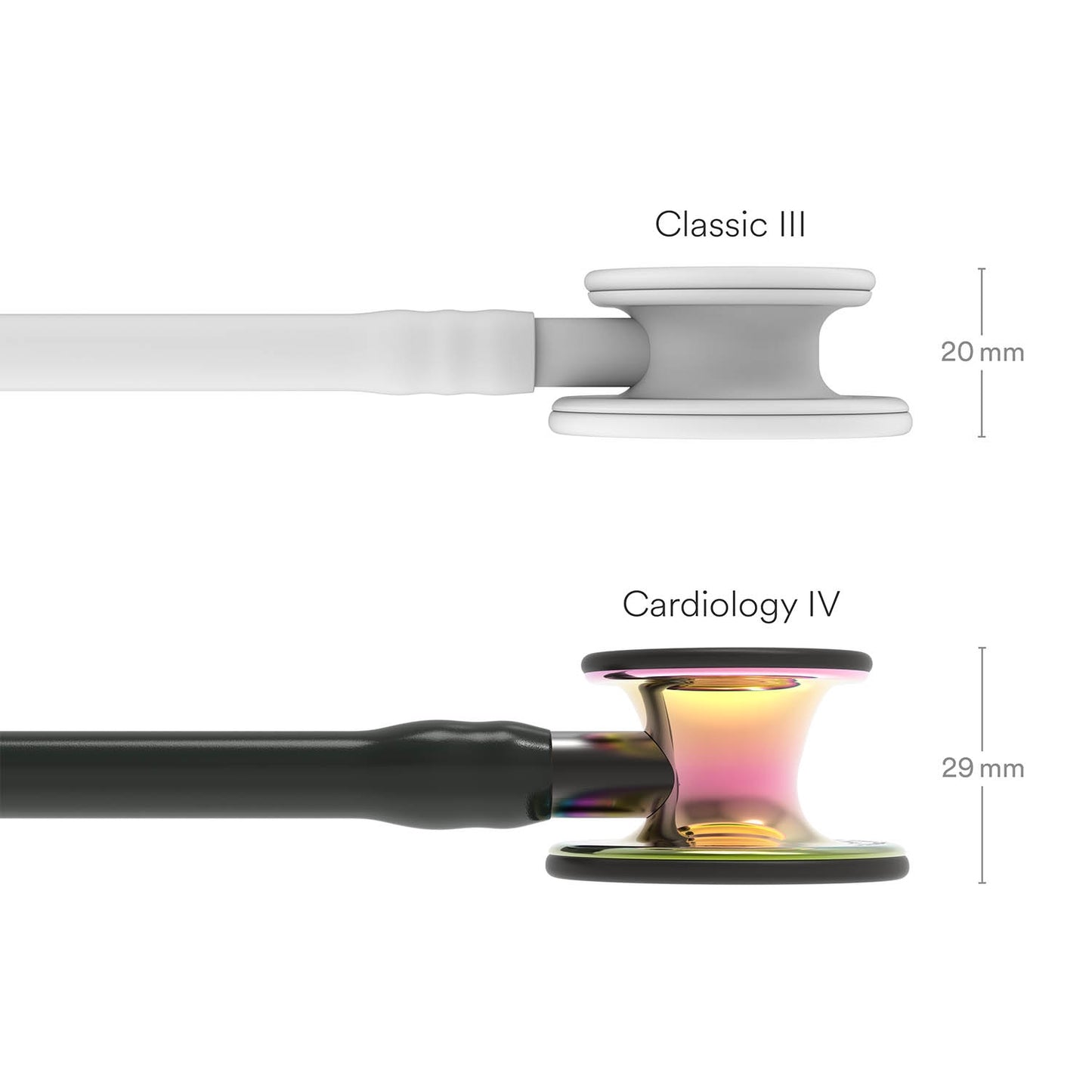 Littmann Cardiology IV Diagnostic Stethoscope: Polished Rainbow & Black - Smoke Stem 6240 Stethoscopes 3M Littmann   