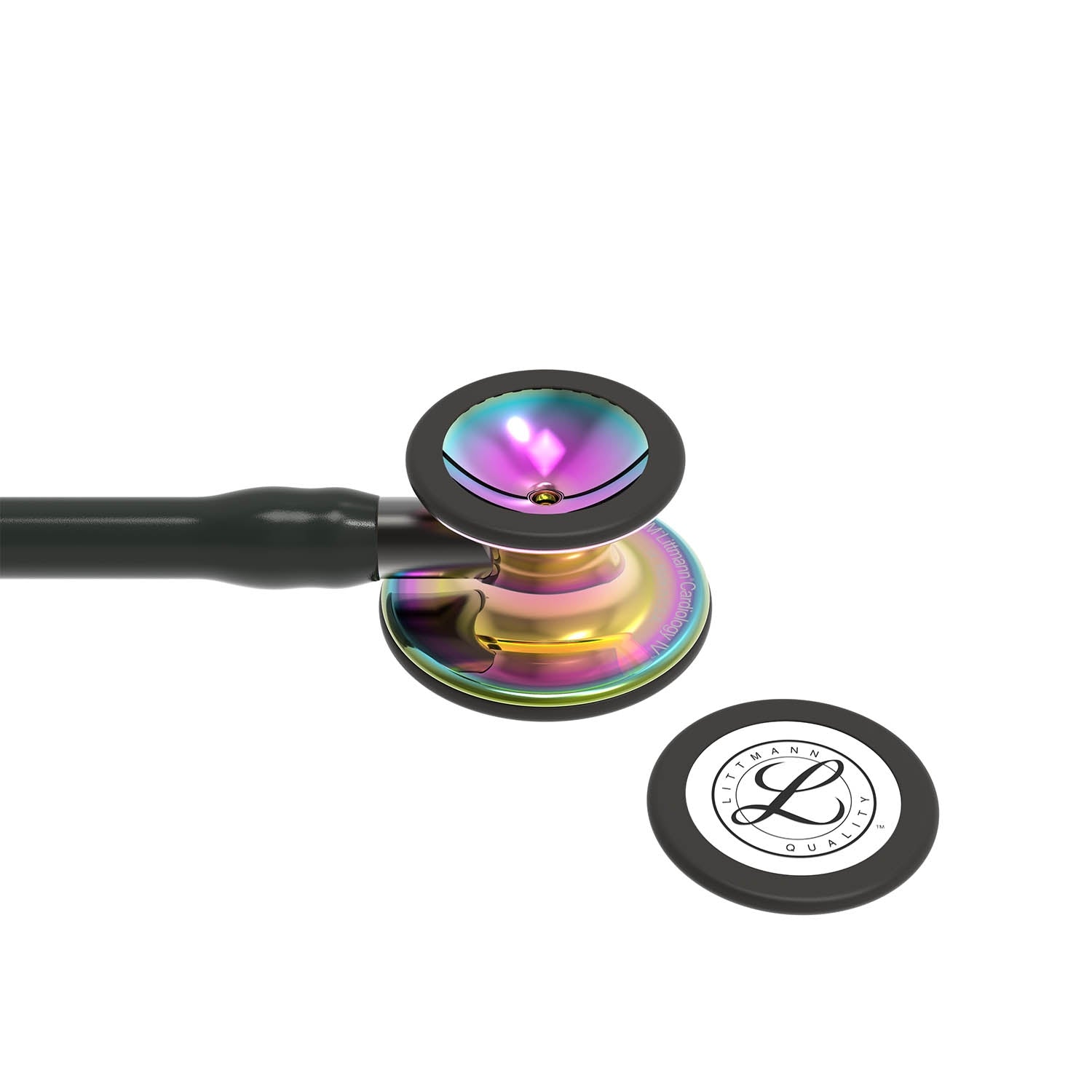 Littmann Cardiology IV Diagnostic Stethoscope: Polished Rainbow & Black - Smoke Stem 6240 Stethoscopes 3M Littmann   
