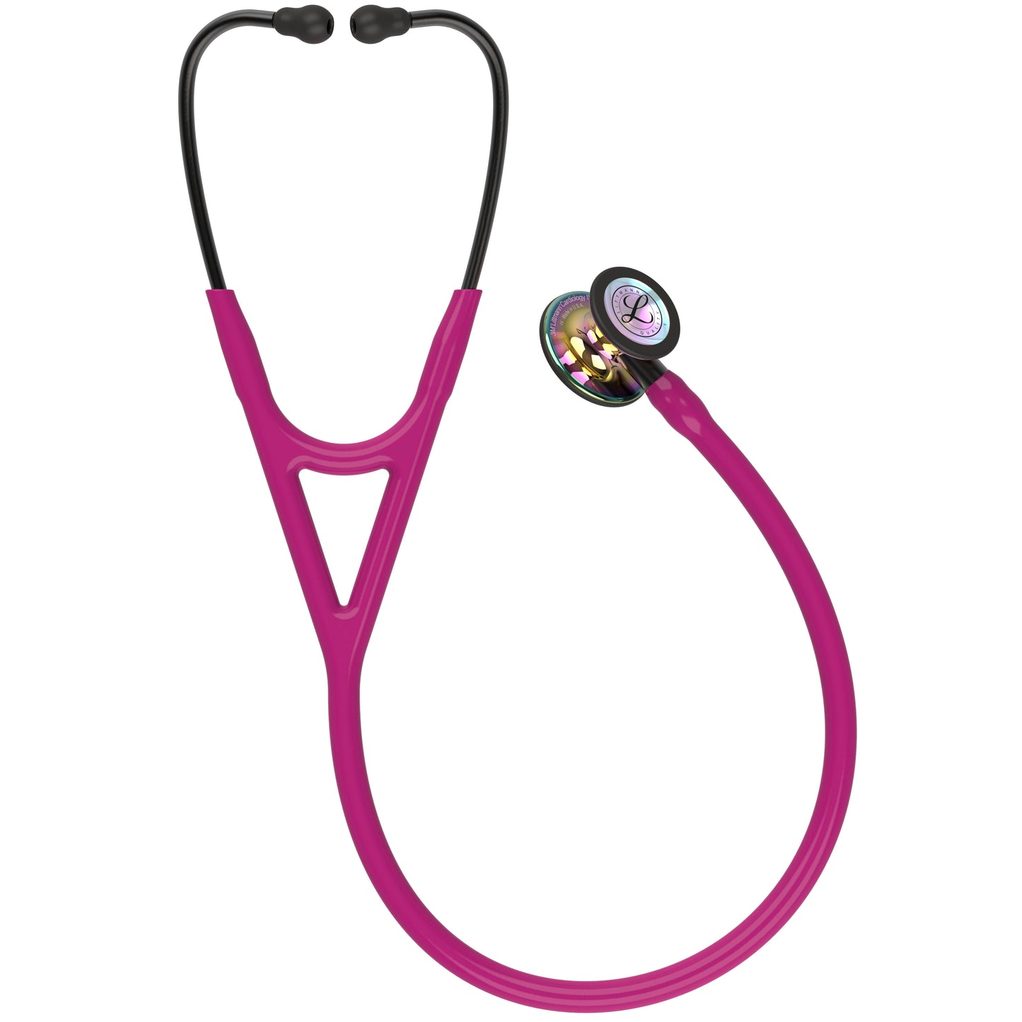 Littmann Cardiology IV Diagnostic Stethoscope: Polished Rainbow & Raspberry - Smoke Stem 6241 Stethoscopes 3M Littmann   