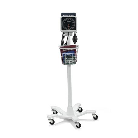 Welch Allyn 767 Mobile Aneroid Sphygmomanometer with Five-Leg Mobile Stand; Size-11 Adult Cuff Welch Allyn