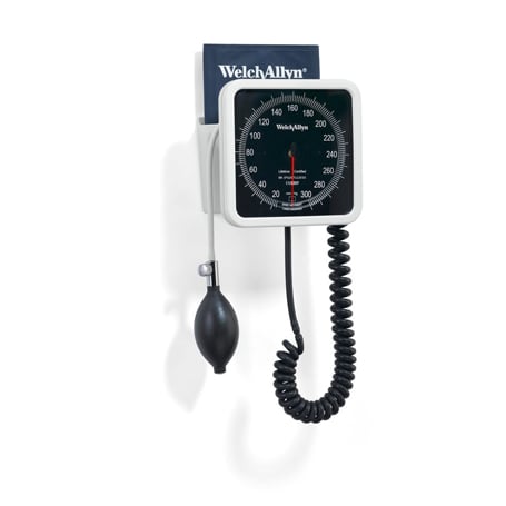 Welch Allyn 767 Wall Aneroid Sphygmomanometer with Size-11 Adult Cuff Two Piece Welch Allyn
