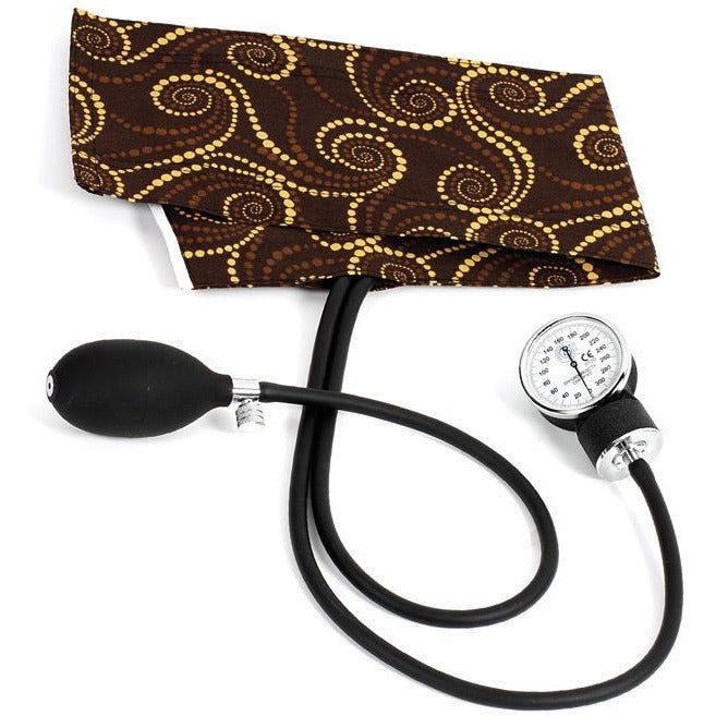 Standard Aneroid Sphygmomanometer Accessories Prestige Chocolate Golden Swirls