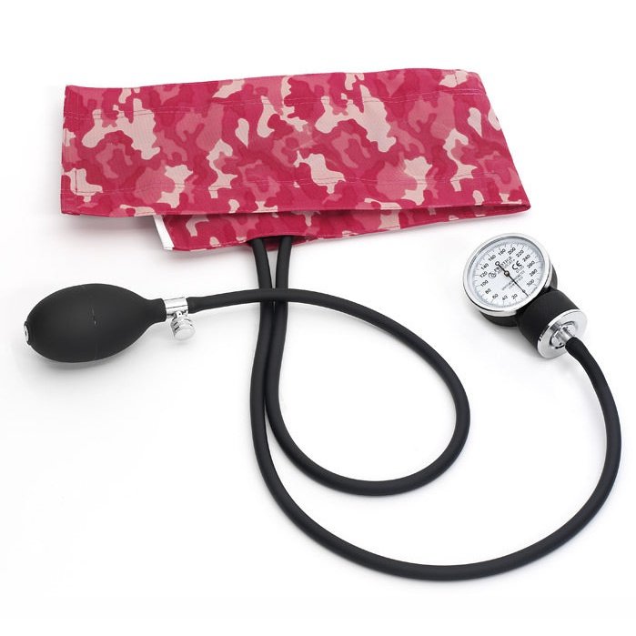 Premium Adult Aneroid Sphygmomanometer Blood Pressure Prestige Pink Camo